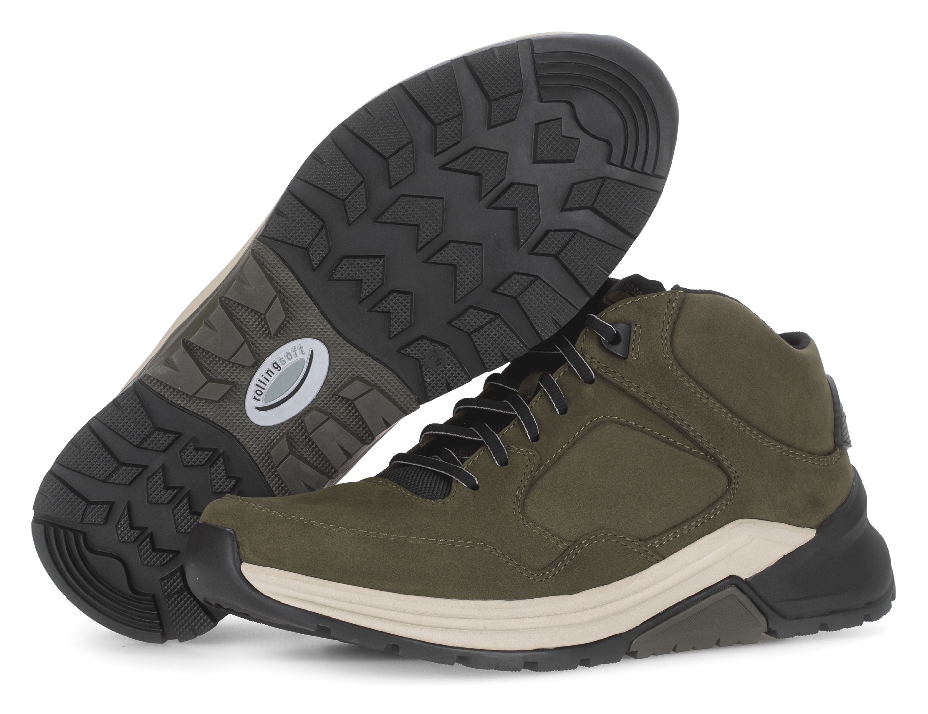 Gabor Rollingsoft Sneaker, Freizeitschuh, Halbschuh, Schnürer in Bequemweite G (= weit)