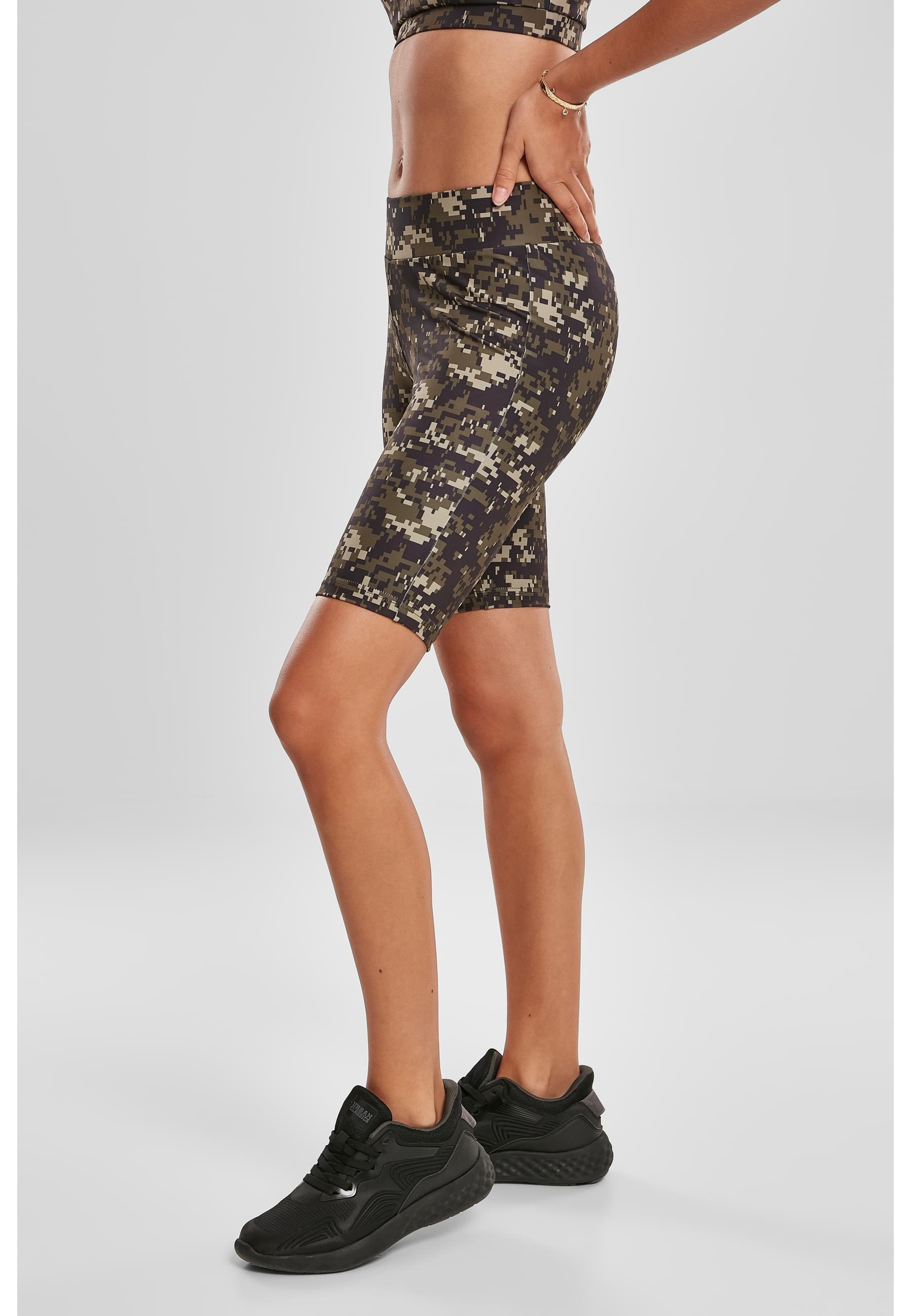 URBAN CLASSICS Stoffhose »Urban Classics Damen Ladies High Waist Camo Tech Cycle Shorts«, (1 tlg.)