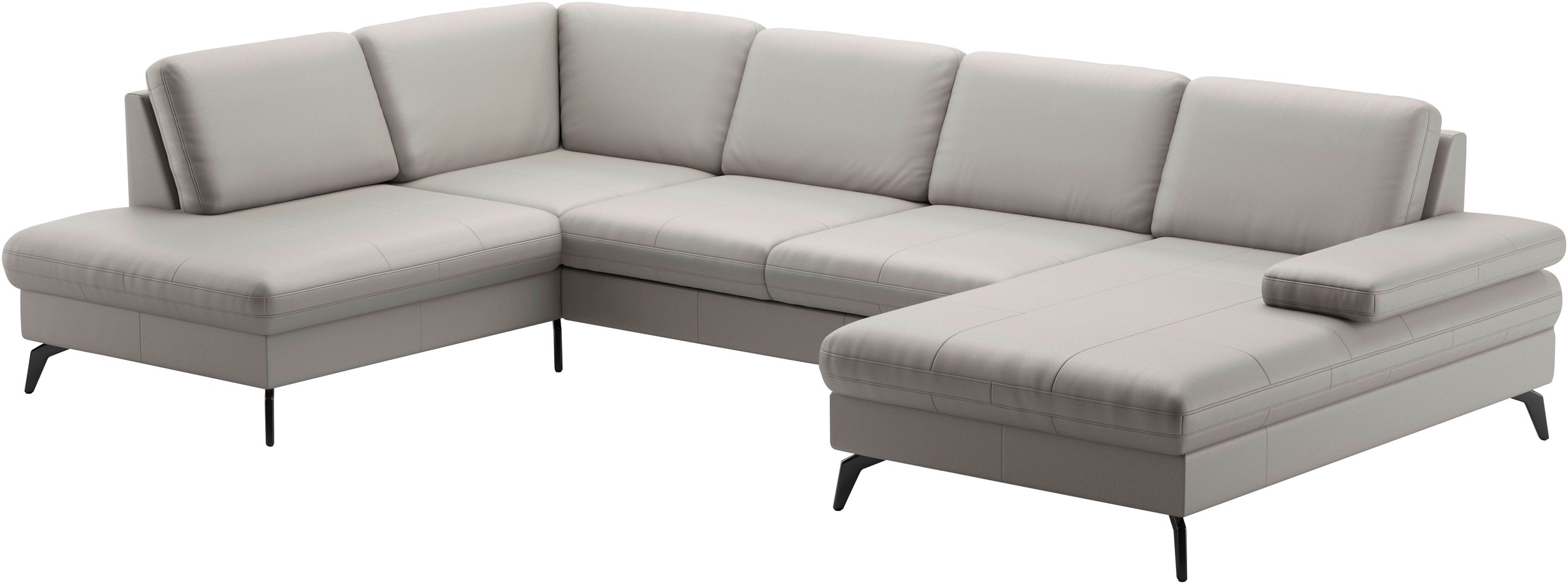 sit&more Wohnlandschaft »Morris U-Form, inkl. Sitztiefenverstellung«, wahlweise mit Armteilverstellung, Bettfunktion & Bettkasten