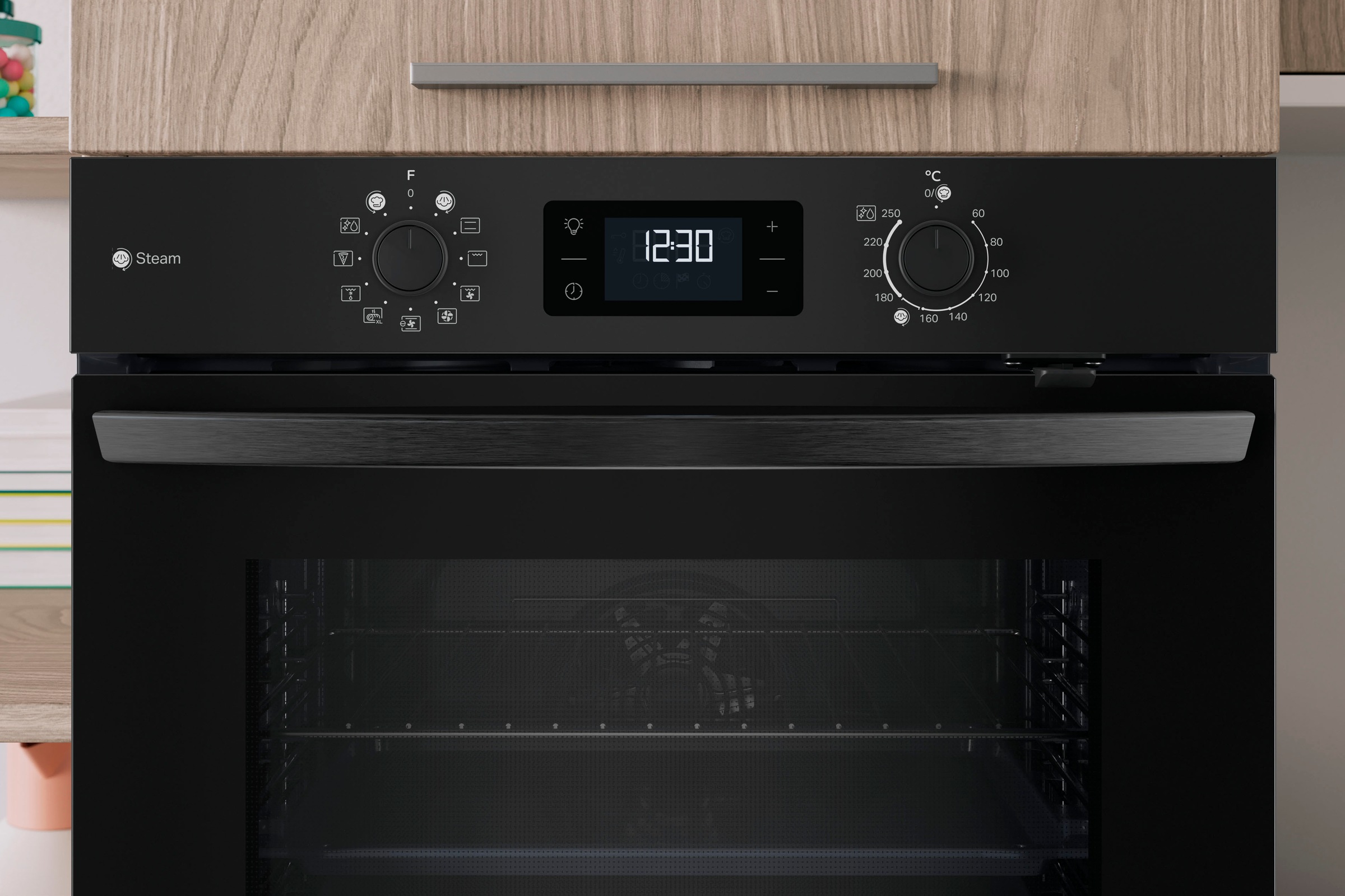 Privileg Backofen-Set »PBA2S85HU1K«, (Set, 2 St.), Schonendes Garen dank des Turn&Go Dampfprogrammes für beste Ergebnisse