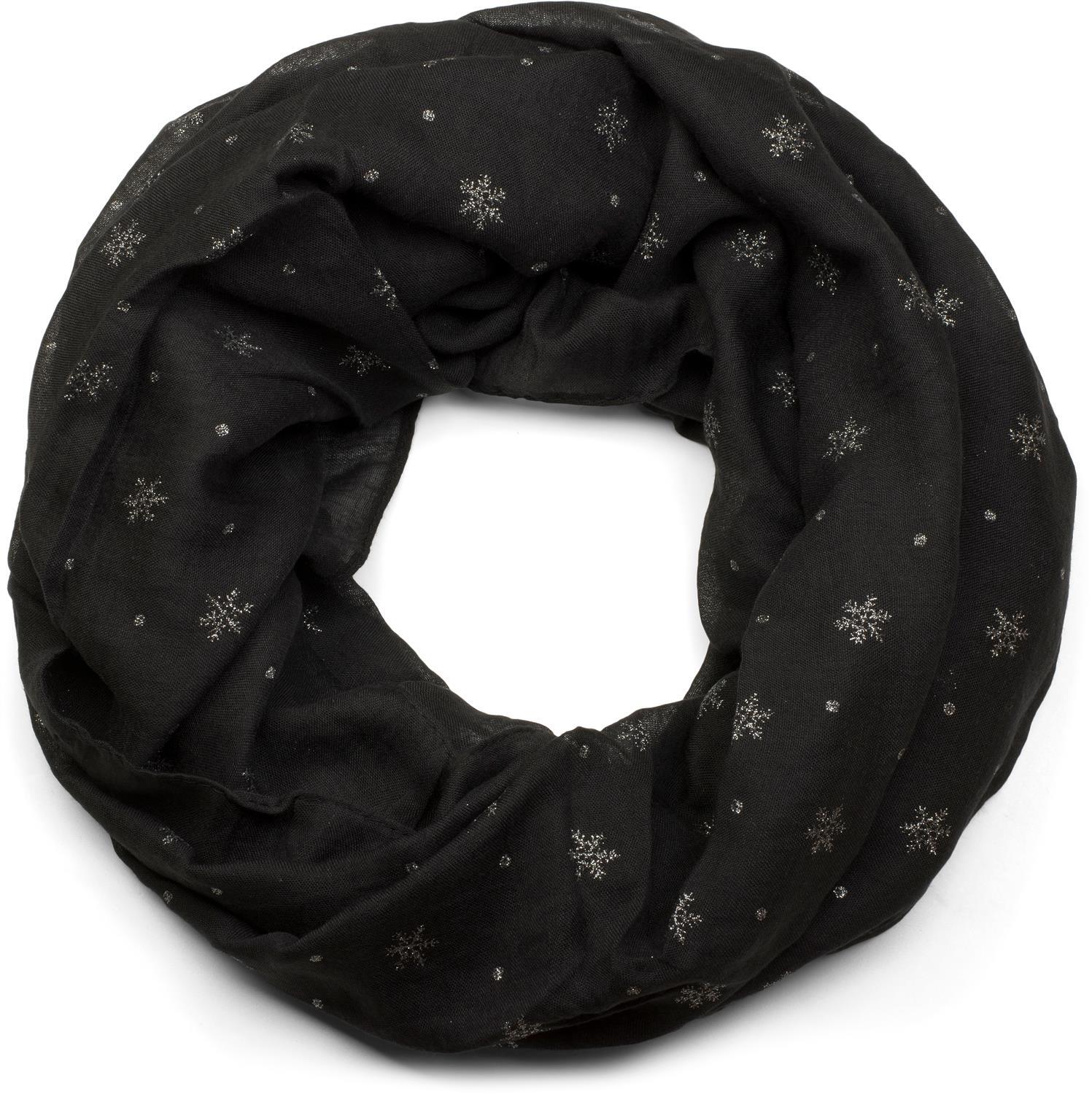 styleBREAKER Loop "Loop mit glitzerndem Schneeflocken Print" 1 Stk.