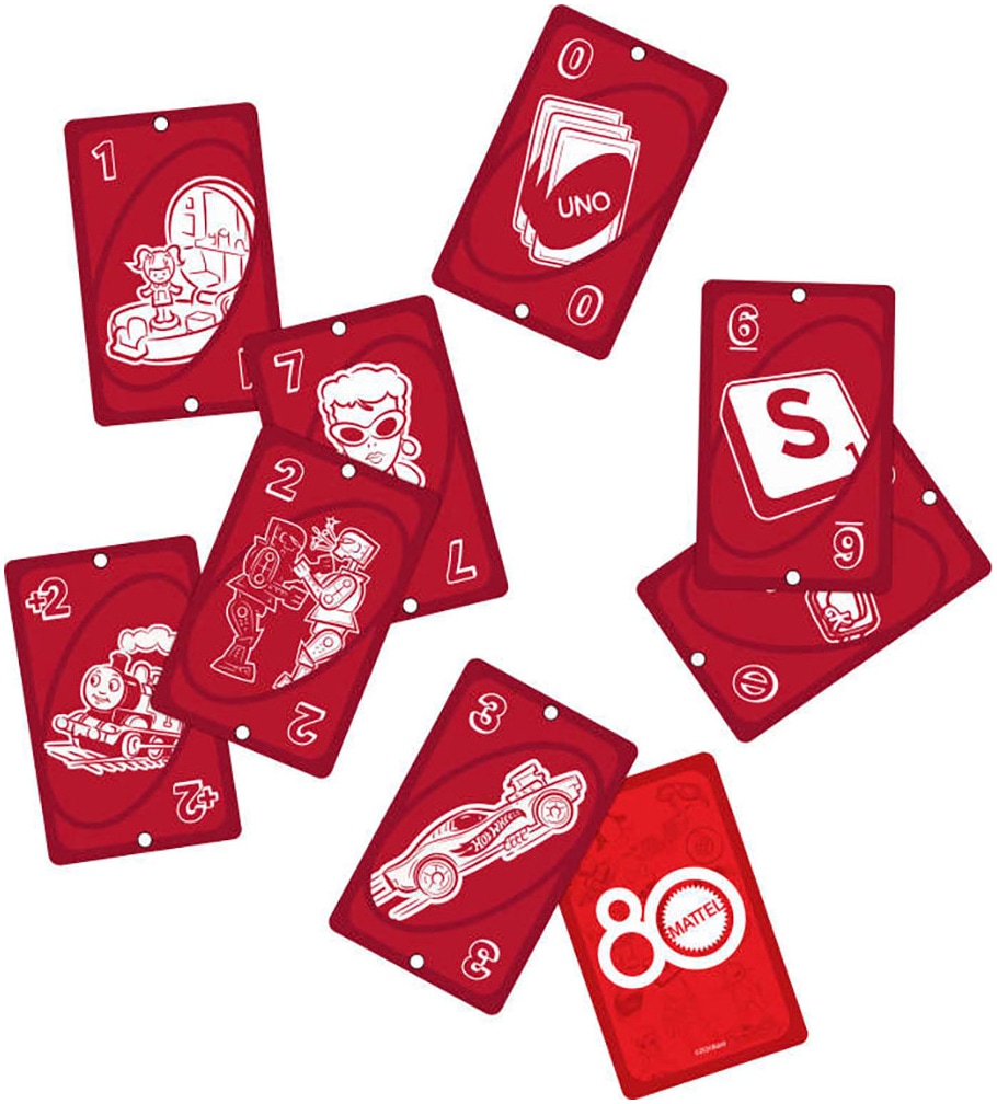 Mattel games Spiel »Mattel 80th Anniversairy UNO Ruby Red«