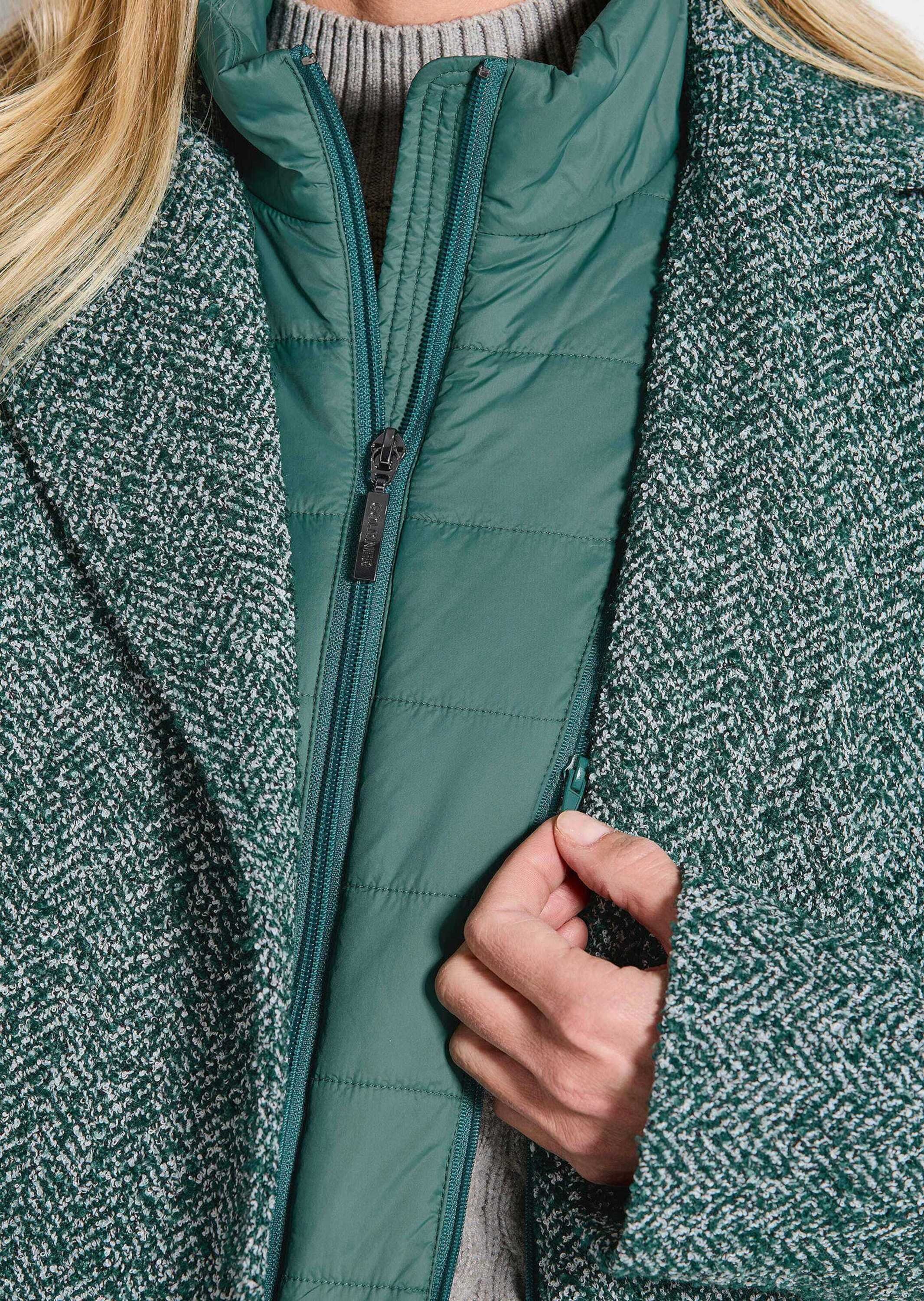 GOLDNER Kurzjacke »Jacke in 2-in-1-Optik mit Steppeinsatz«