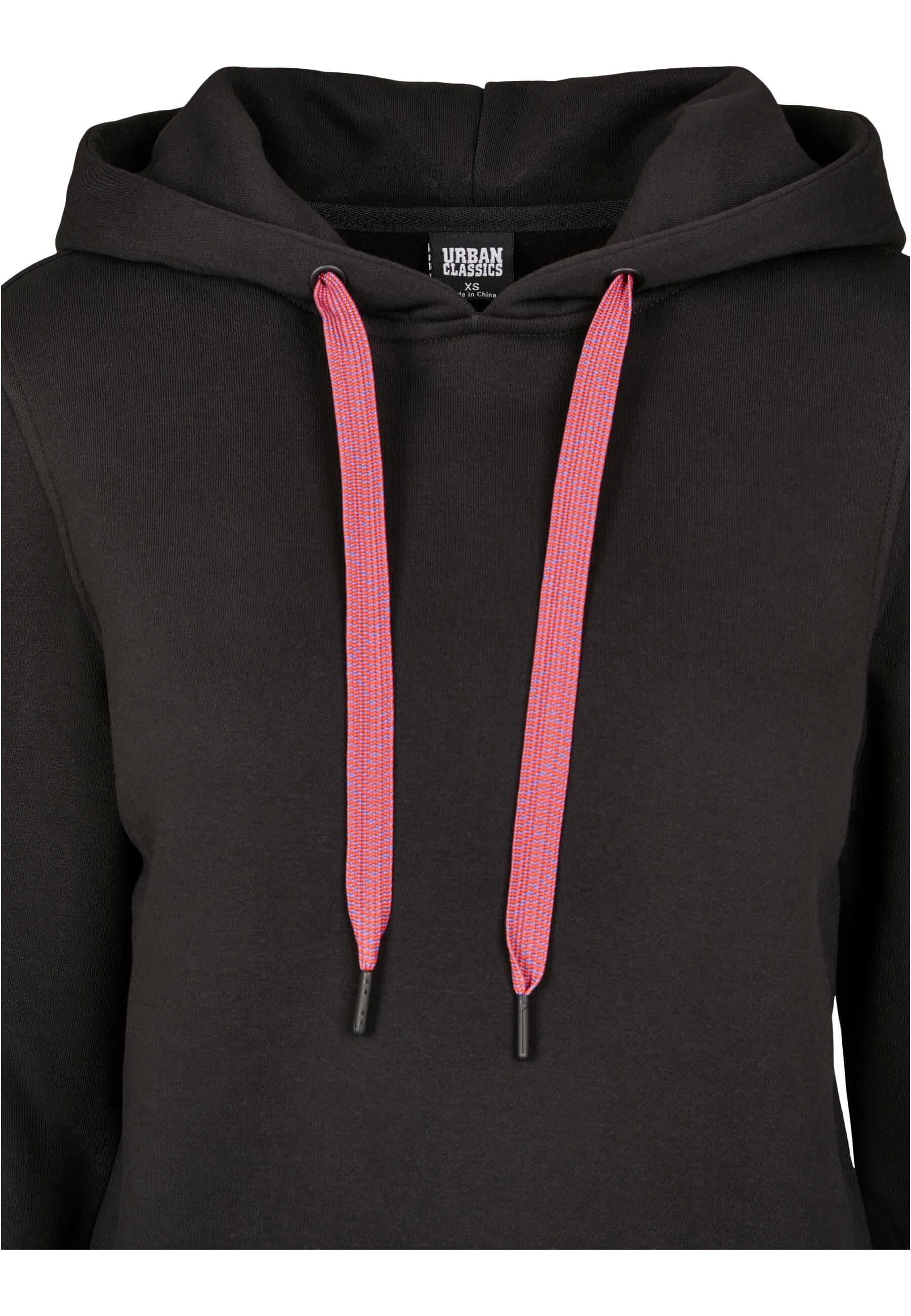 URBAN CLASSICS Rundhalspullover »Urban Classics Damen Ladies Contrast Drawstring Hoody«, (1 tlg.)