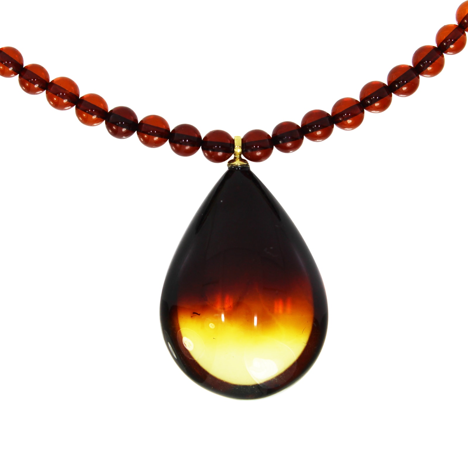 OSTSEE-SCHMUCK Damen Kette ohne Anhänger "- Gloria - Bernstein -", Bernstein, braun, Bernstein, Halsketten