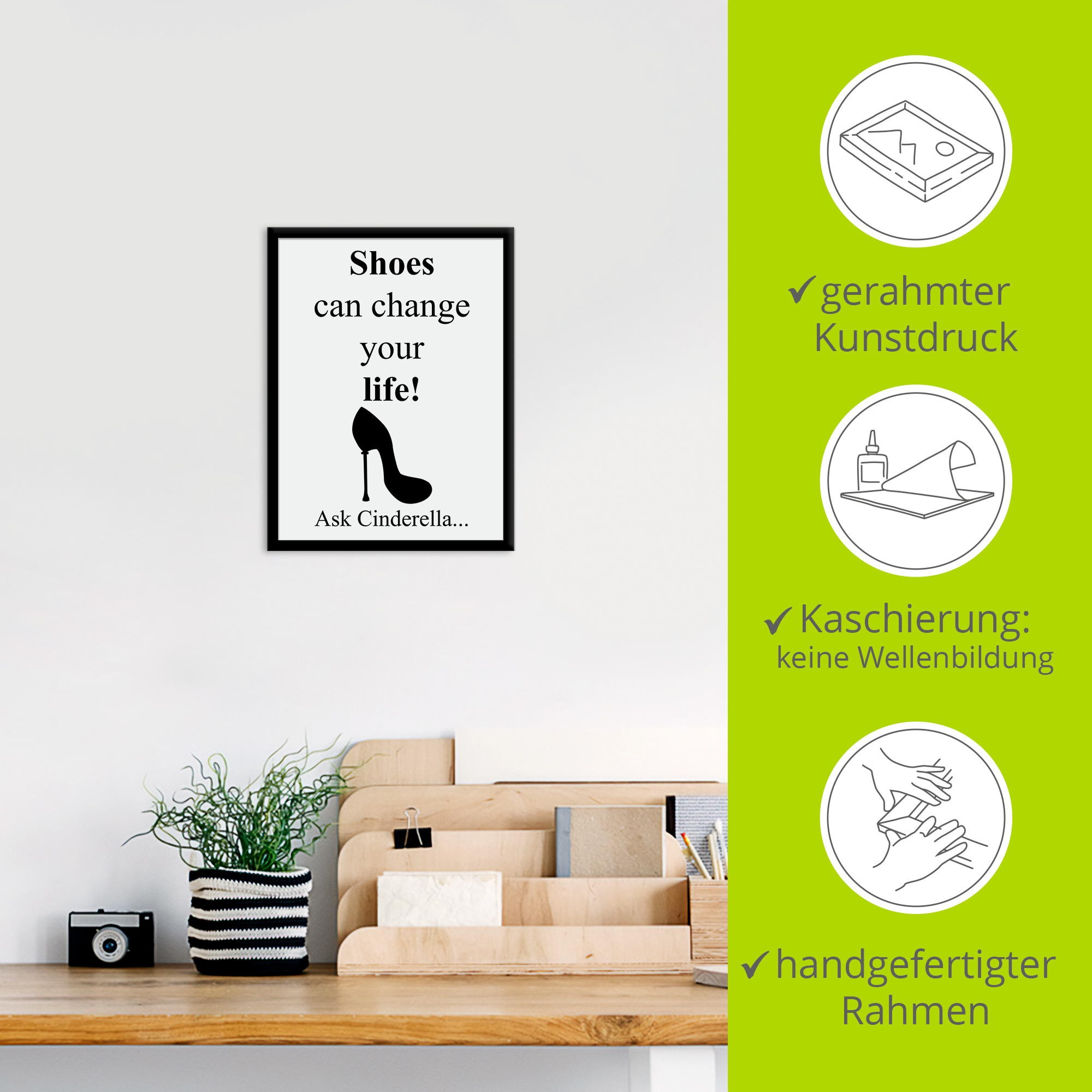 Artland Wandbild »Schuhe«, Sprüche & Texte, (1 St.)