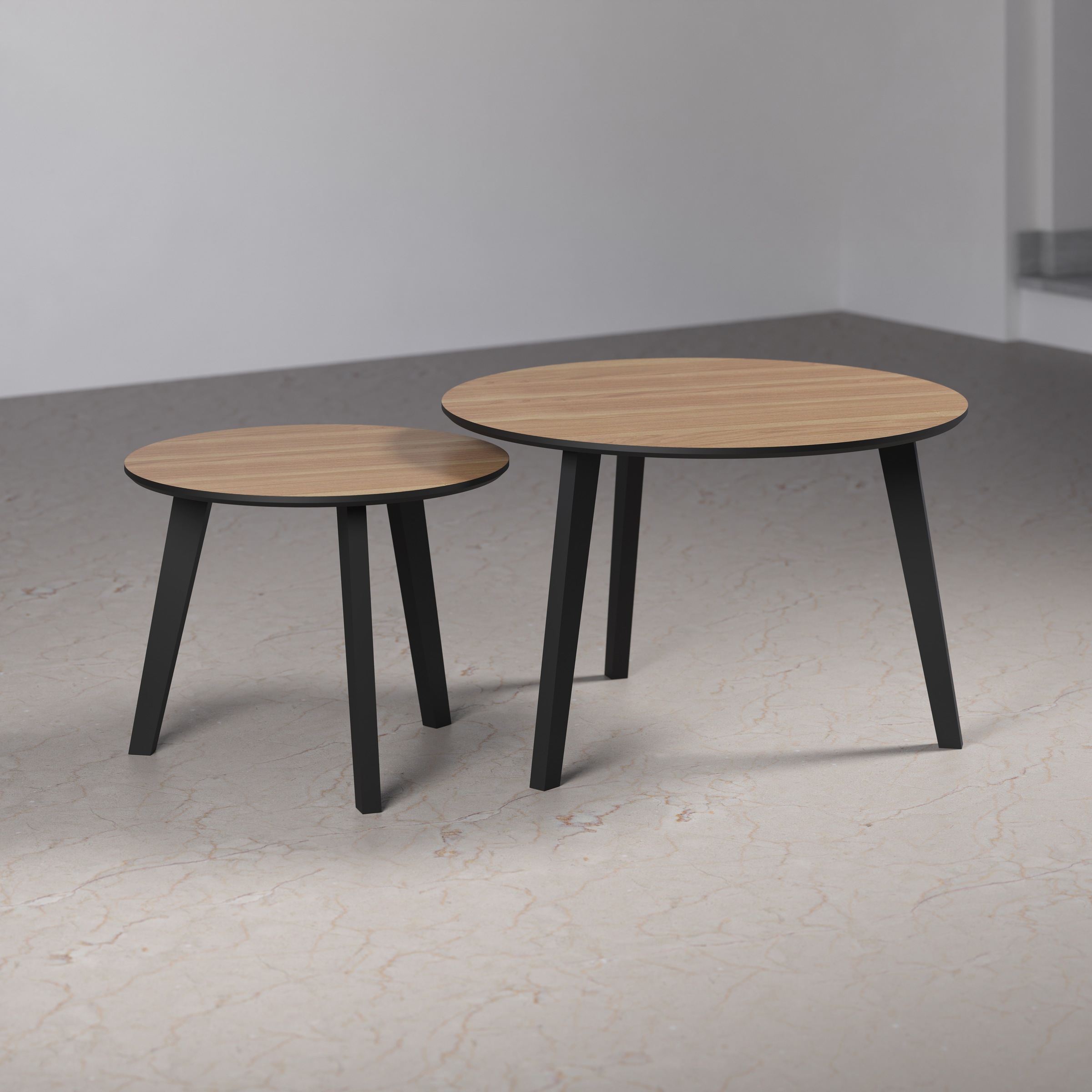 INOSIGN Couchtisch "Ronda" Set, 2 Stk. tlg. Beistelltische mit Massivholzfü günstig online kaufen