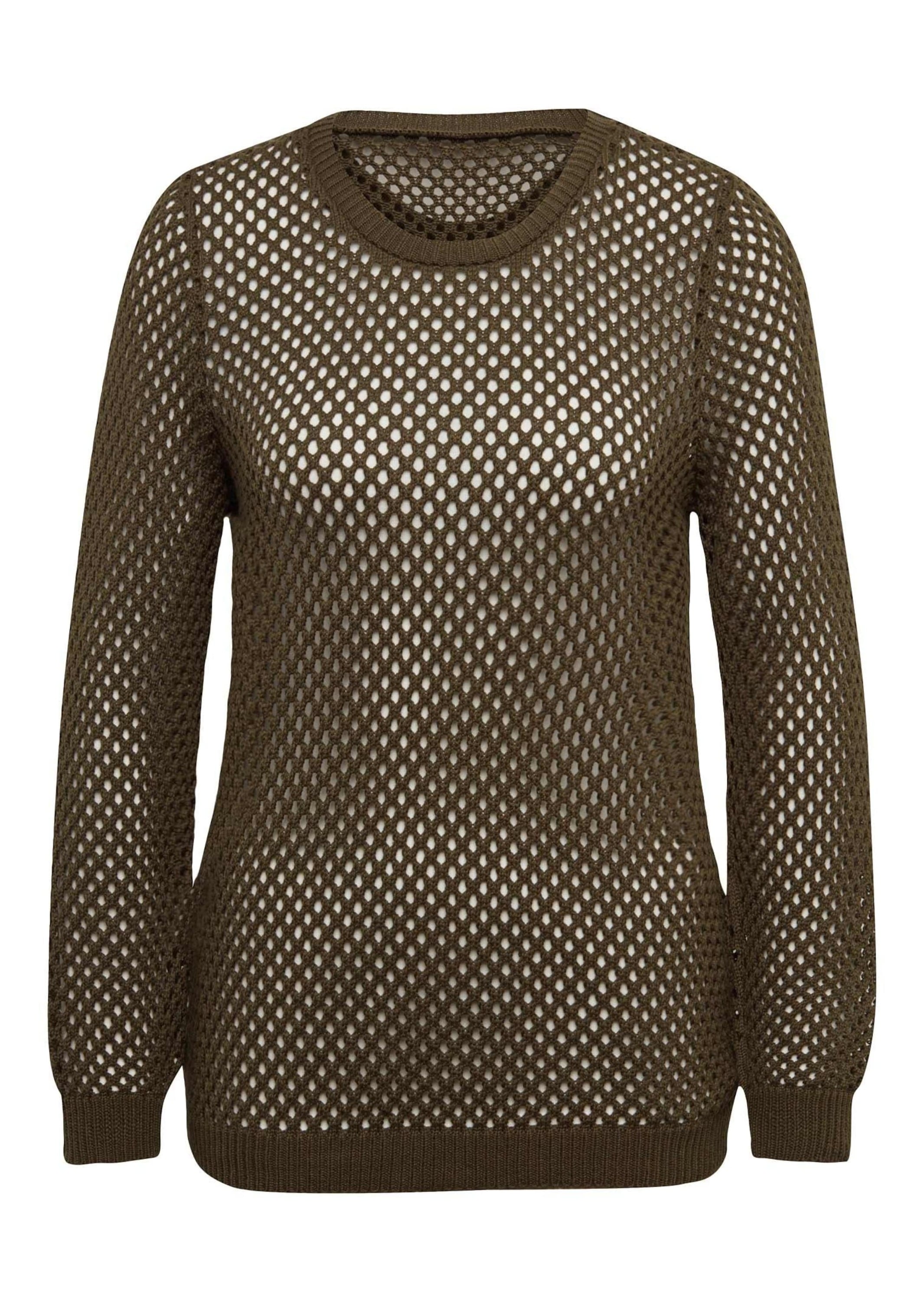 GOLDNER Strickpullover "Kurzgröße Sommerlicher Strickpullover mit Ajourmust günstig online kaufen