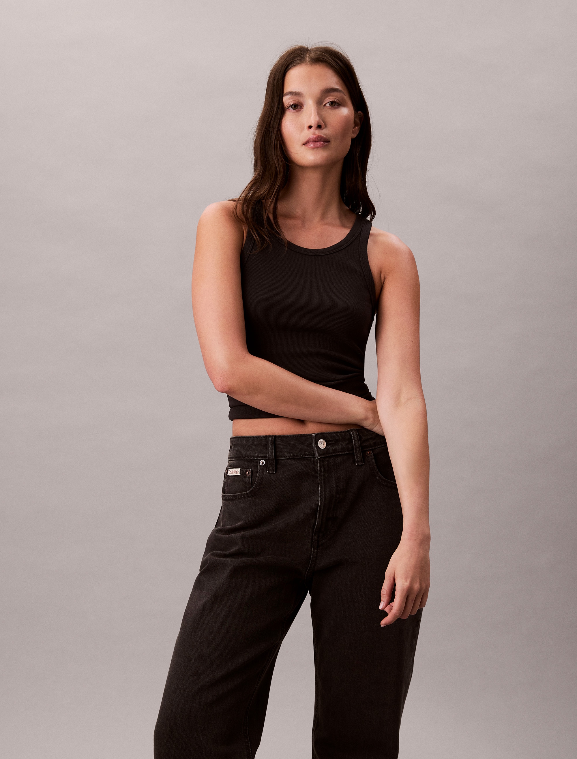 Calvin Klein Jeans Straight-Jeans »HGH RS STRGHT CK ESS«, Mit Gürtelschlaufen