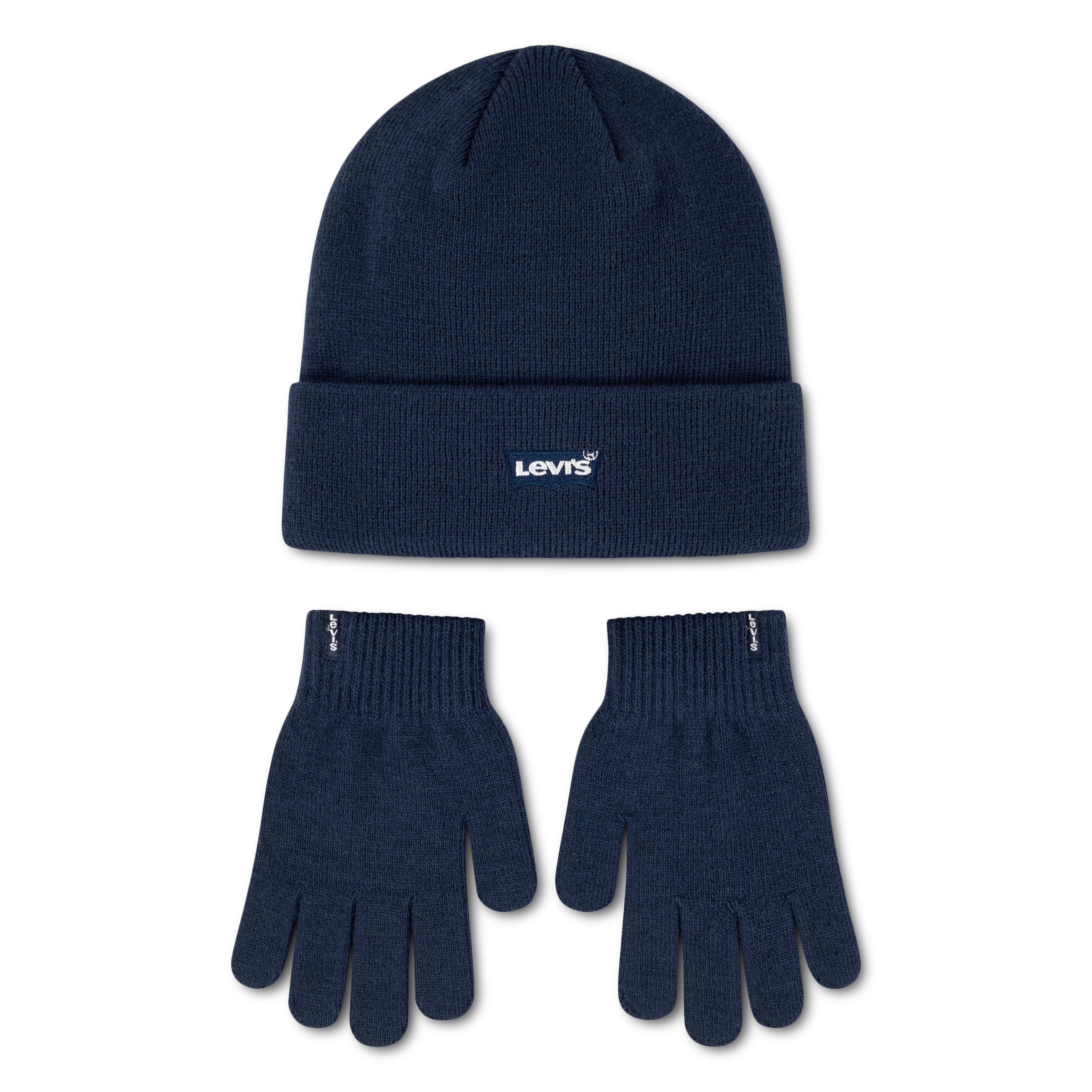Levis Kids Beanie "CLASSIC BEANIE SET" 2 Stk. & Handschuhe aus Feinstrick