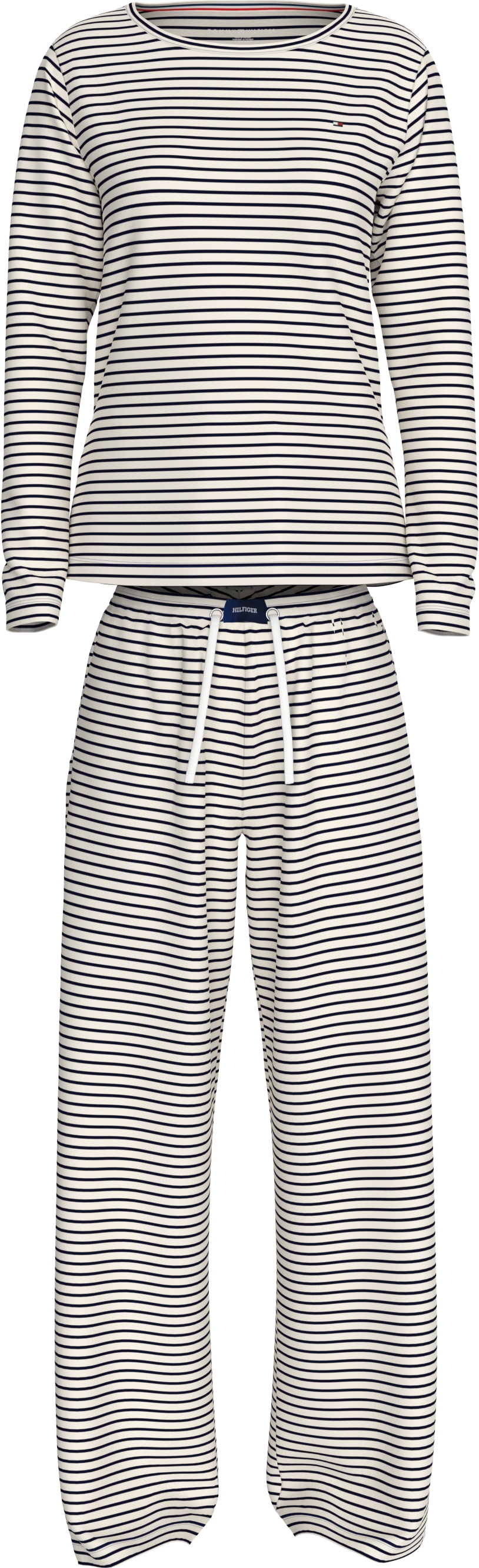 Tommy Hilfiger Underwear Pyjama »JERSEY LS PRINT PJ SET«, (Set, 2 tlg., 2tlg), in Streifenoptik