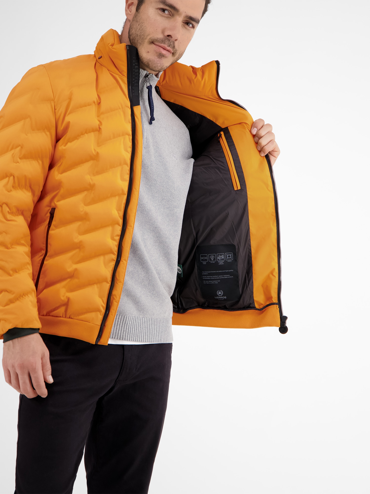 LERROS Outdoorjacke »LERROS Sportive Funktions-Steppjacke für Herren«, mit Kapuze, Wasser_Windabweisend