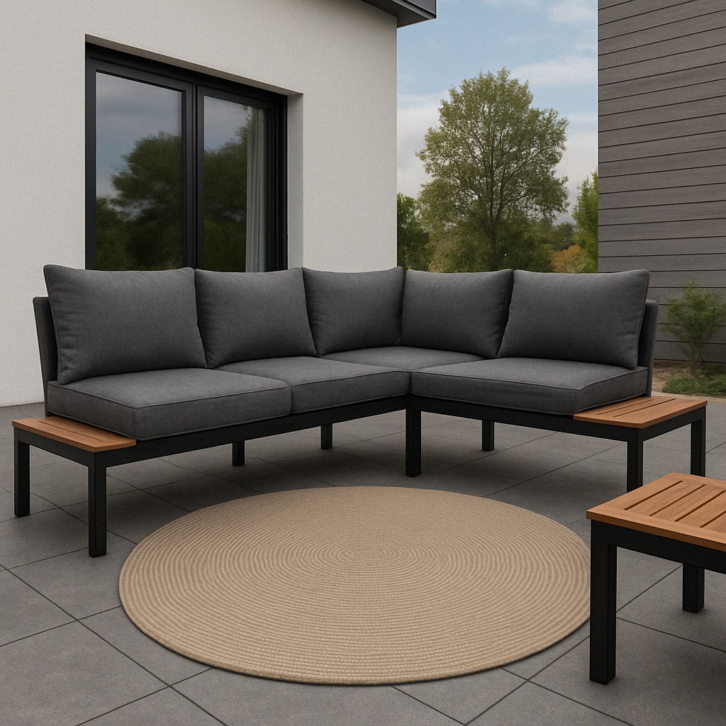 ASTRA Teppich »Paris«, rund, 8 mm Höhe, In- und Outdoor geeignet, Aussenbereich, Wohnzimmer
