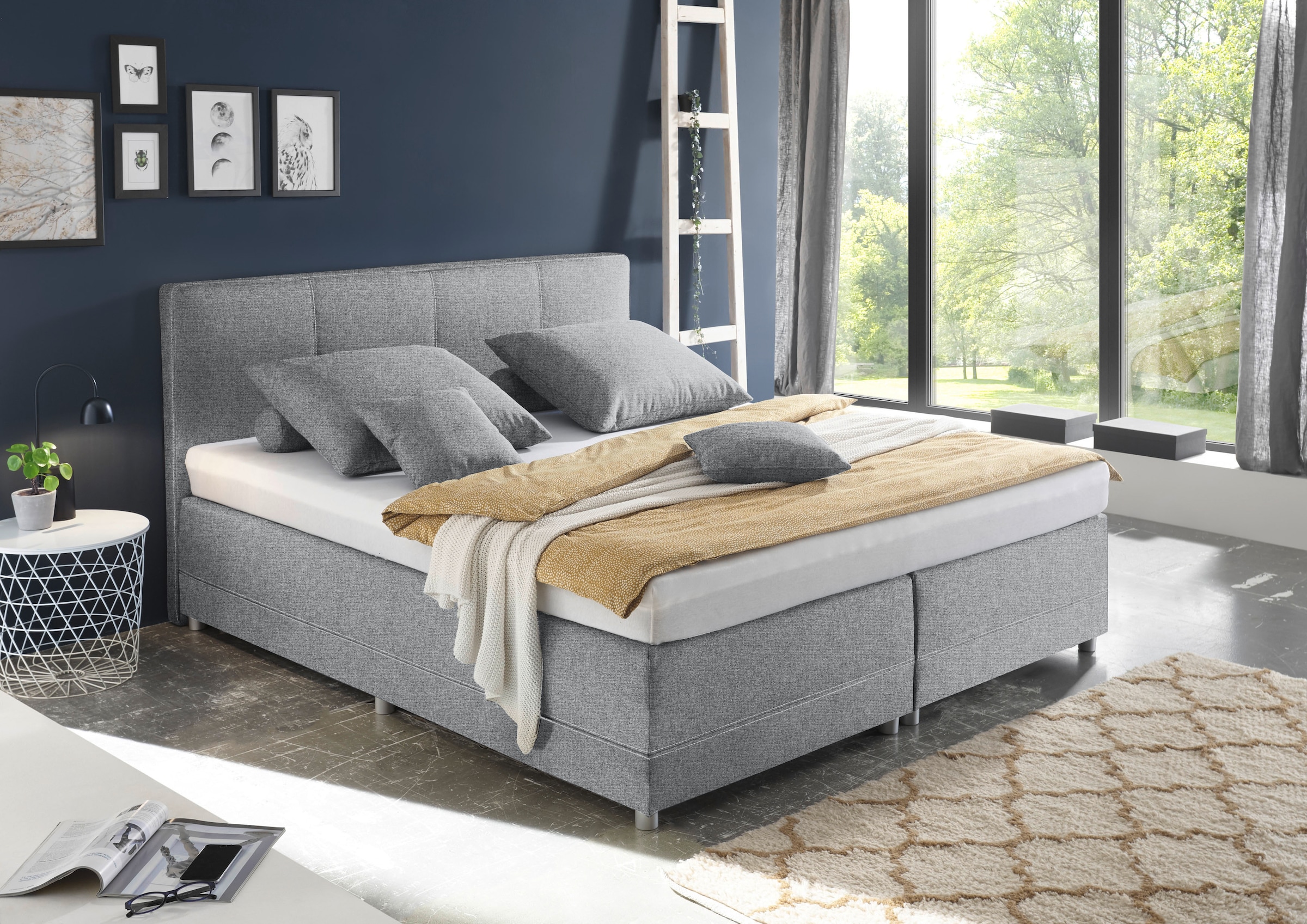 ED EXCITING DESIGN Boxspringbett "Luanda", wahlweise mit Matratze und Toppe günstig online kaufen