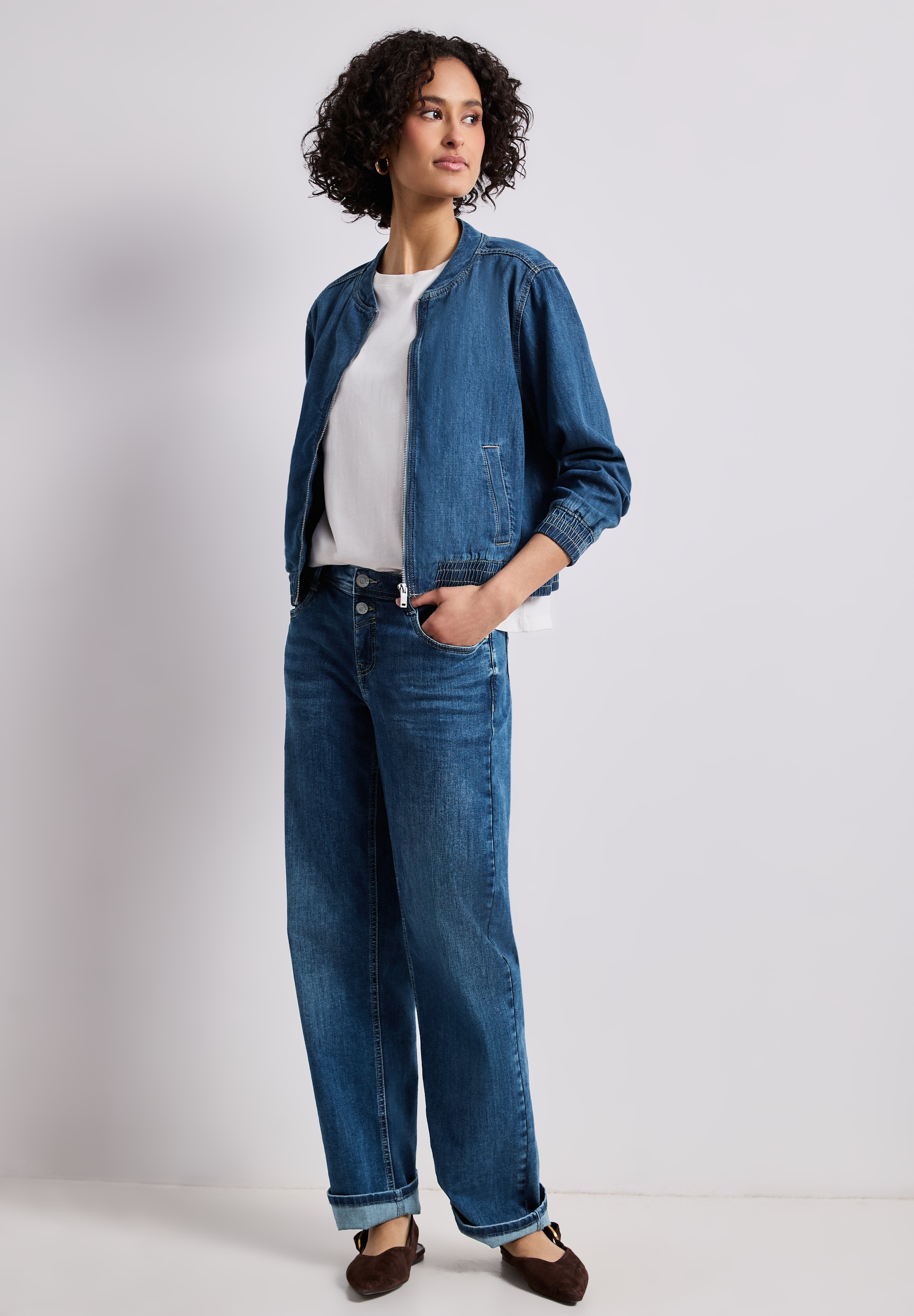 STREET ONE Jeansjacke ohne Kapuze im Denim-Style