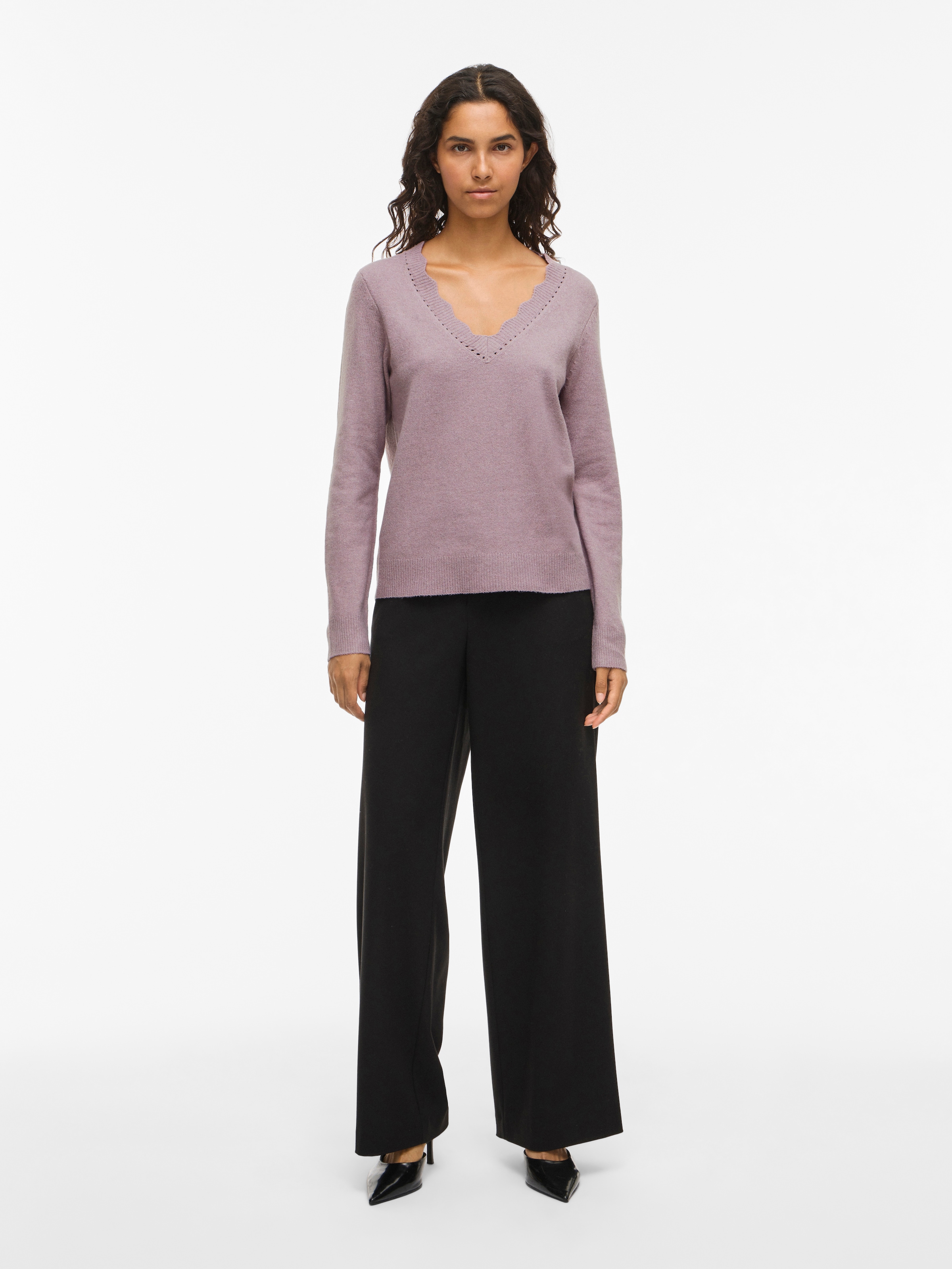 Vila V-Ausschnitt-Pullover »VINIKOLINA V-NECK L/S KNIT TOP - NOOS«