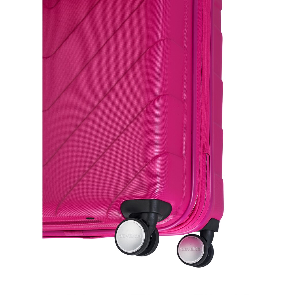 travelite Hartschalen-Trolley »Kalisto, 76 cm, pink«, 4 Rollen