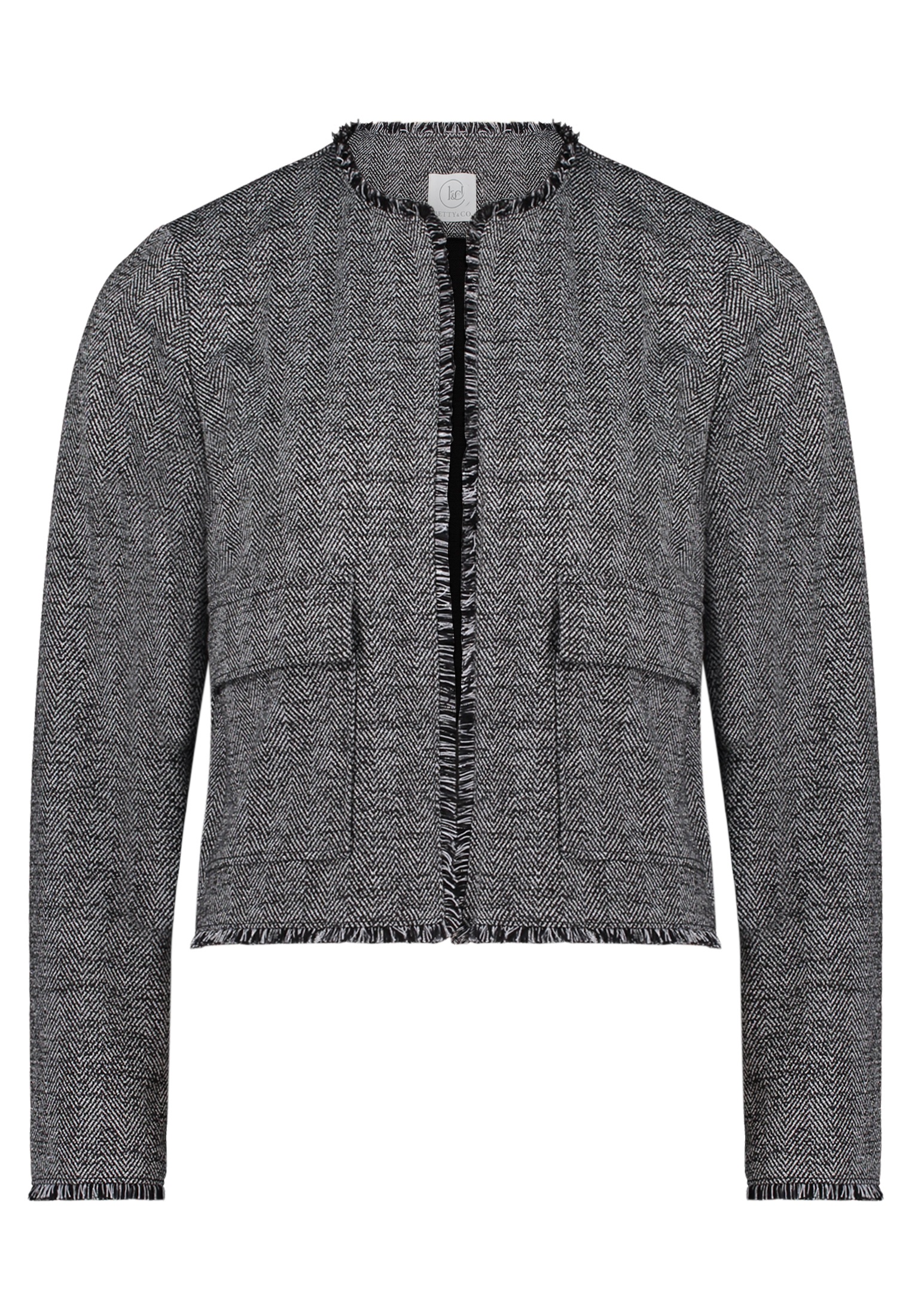 Betty&Co Jackenblazer "Betty & Co Jerseyjacke mit Fransen" günstig online kaufen