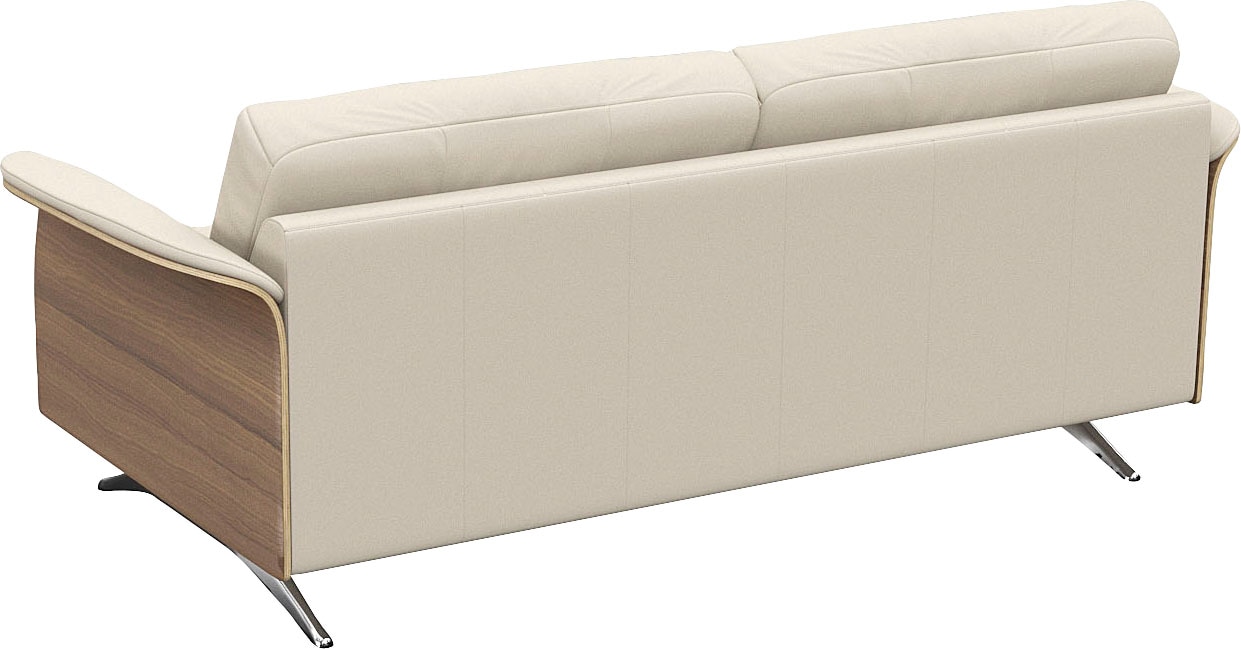 FLEXLUX 2,5-Sitzer »Glow Sofa, Couch,«, Premium-Sitz: Kaltschaum & Federkern, Arml. Walnuss, Fuß Alu
