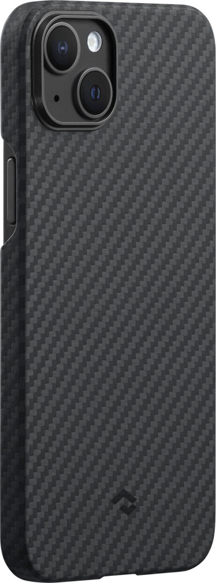Pitaka Handyhülle »MagEz Case 3 for Max iPhone 14 Black/Grey Twill«, hergestellt aus 1500D Aramid-Fasern