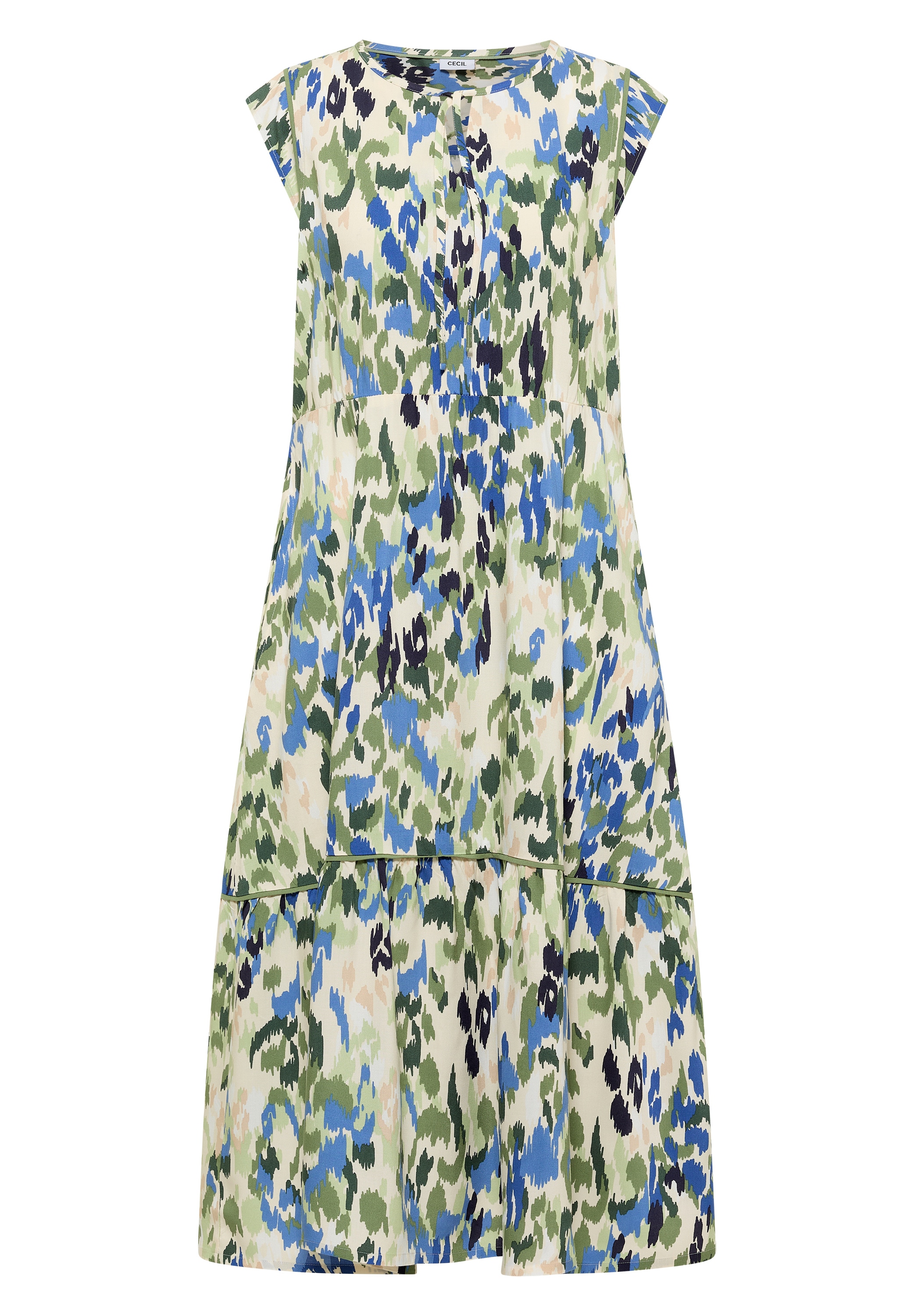 Cecil Midikleid Eingrifftaschen Midi-Sommerkleid mit grafischem Muster