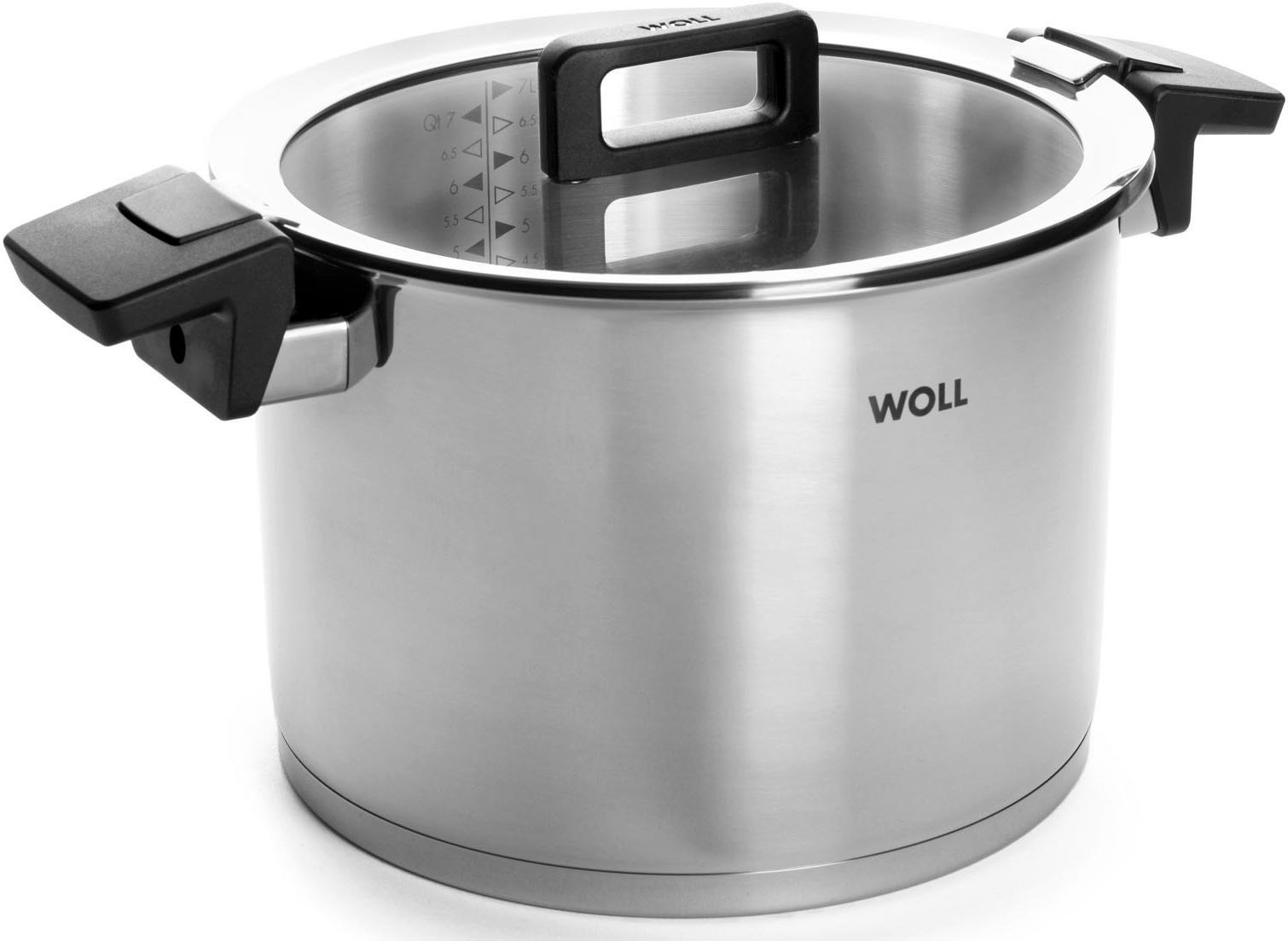 WOLL Kochtopf "Concept", 7,7 l + Ø 24cm + Höhe 17cm, silber, Töpfe, Induktion
