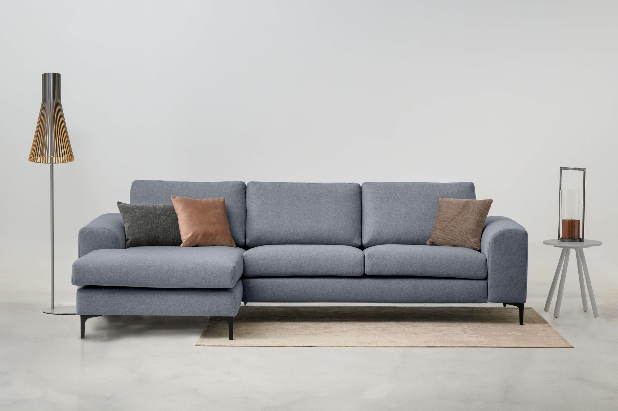 OTTO home Ecksofa "Henry, L-Form, Breite 294 cm" mit Metallbeinen, Wellenun günstig online kaufen