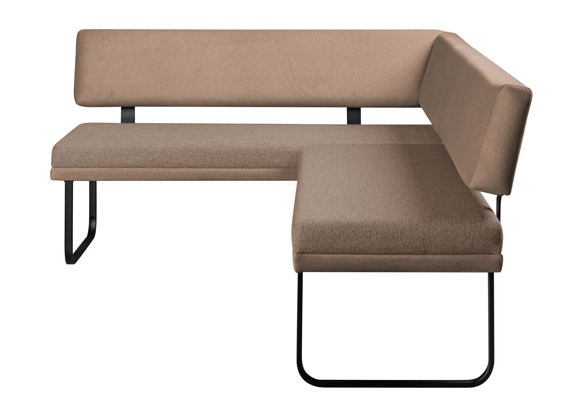 OTTO home Eckbankgruppe »Gabi Essecke, Sitzgruppe, Eckbankgruppe, Küchenbankgruppe« Set, 4tlg, 4 tlg. tlg. Gestell aus matt-schwarzem Flachmetall, stabil, 2-Stoff-Design