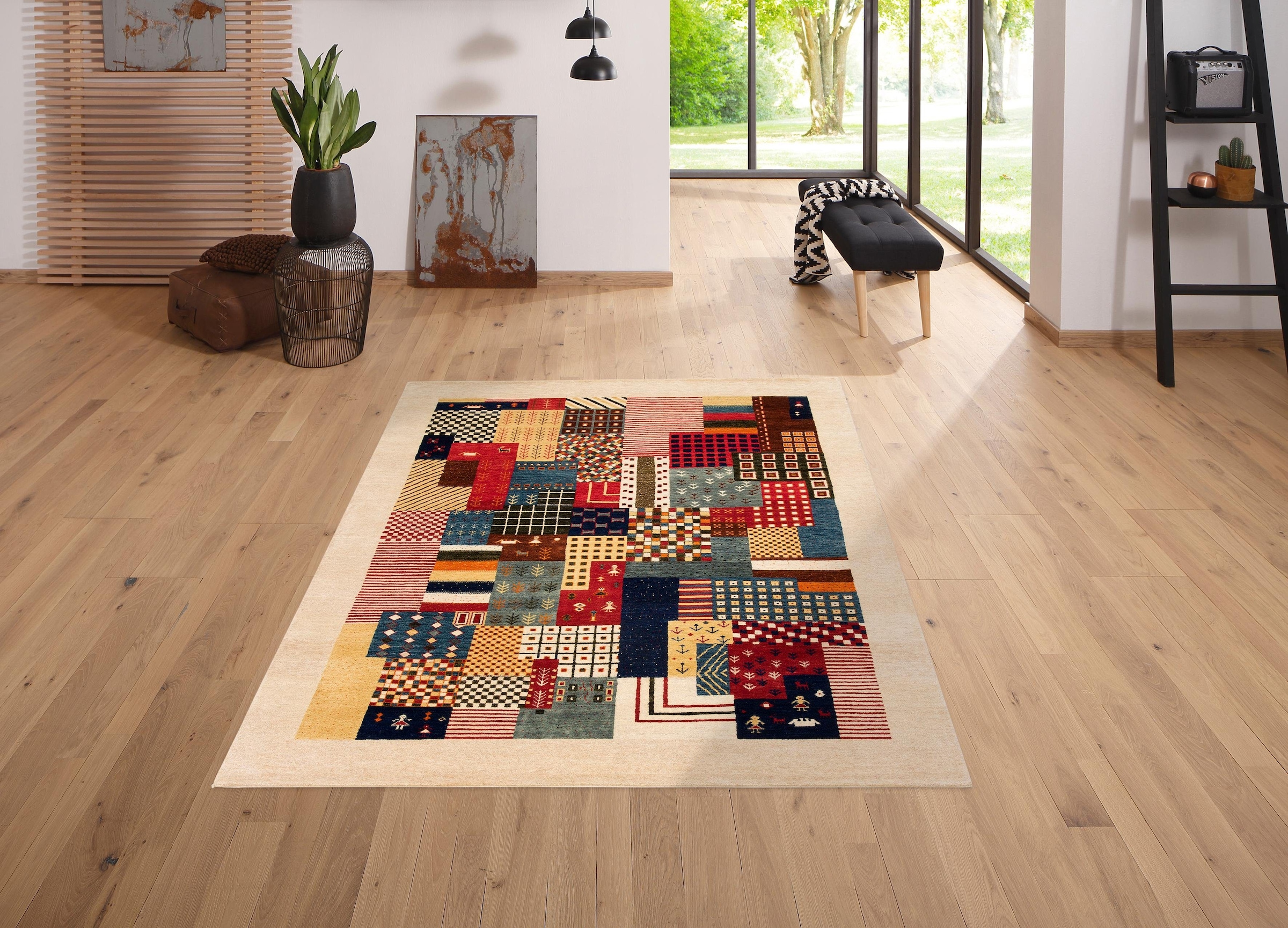 OTTO home Wollteppich "Felia" rechteckig 12 mm Höhe reine Wolle, handgewebt günstig online kaufen