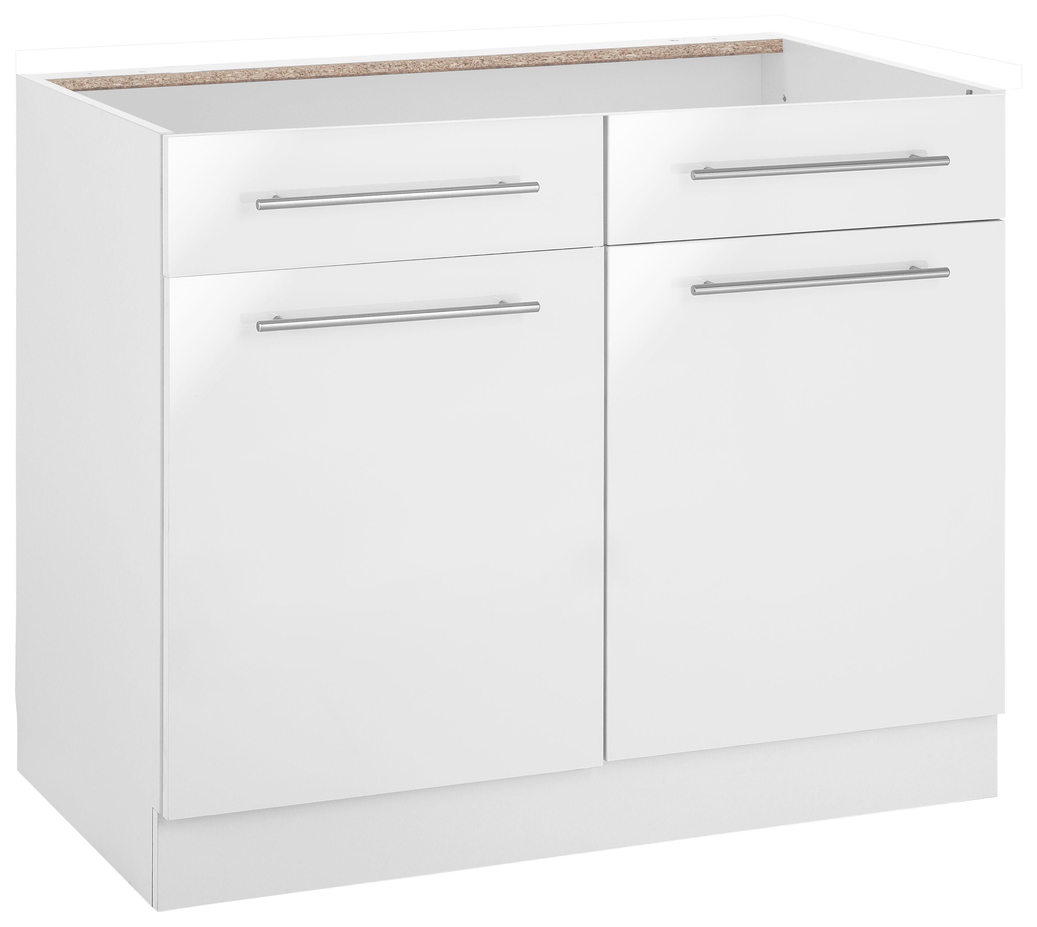 wiho Küchen Unterschrank "Flexi2, Breite 100 cm, Soft-Close bei der Tür" mit Schubkästen, inkl. verstellbaren Einlegeböden