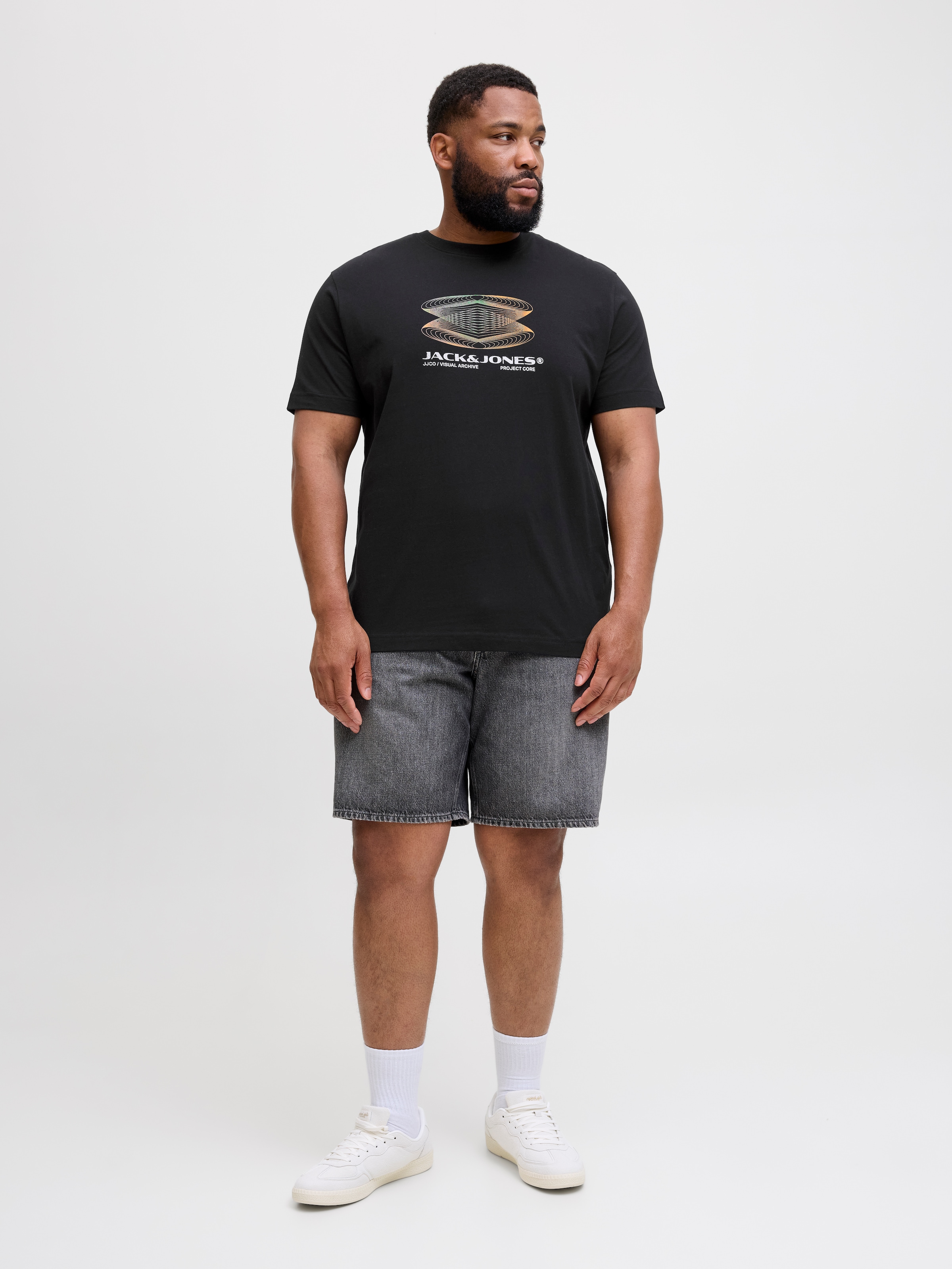 Jack & Jones PlusSize Print-Shirt »JCOCALMA TEE SS CREW NECK FST PLS«, mit Logo Print