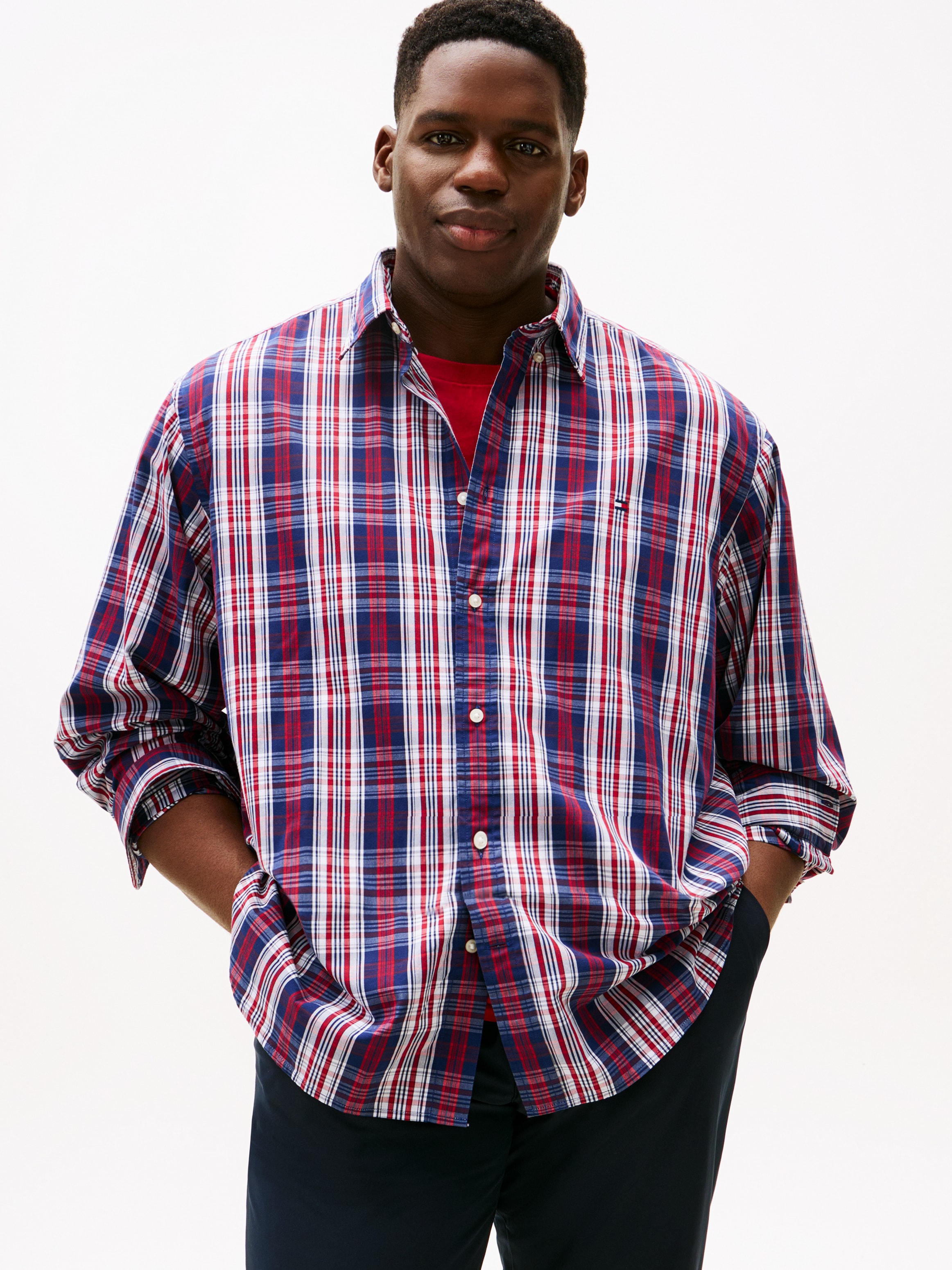 Tommy Hilfiger Big & Tall Langarmhemd "BT - FLEX POP MEDIUM CHECK" regular günstig online kaufen