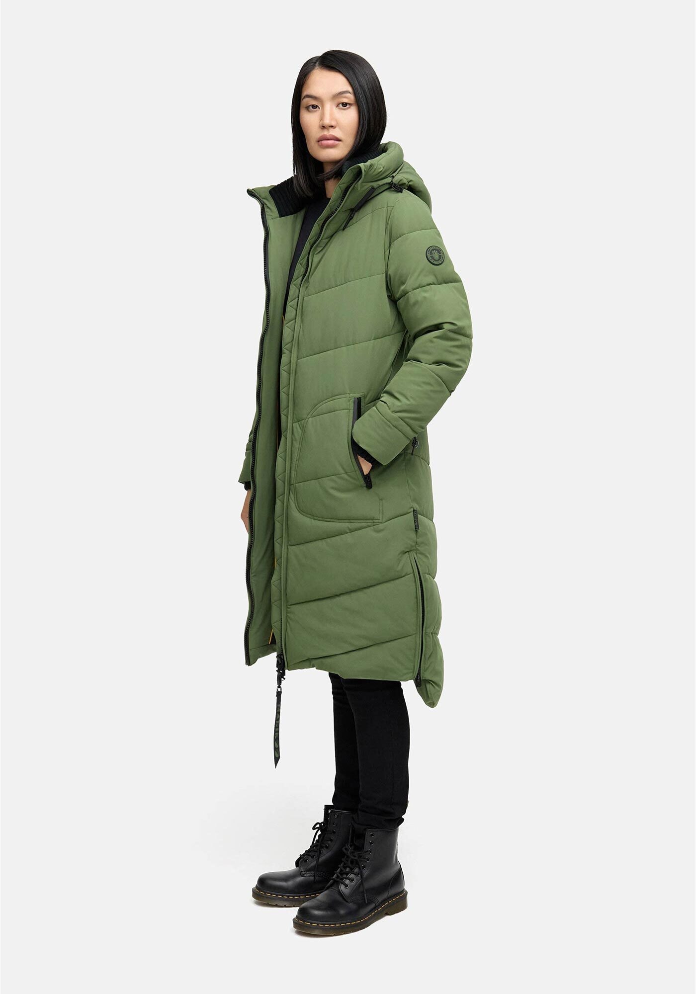 Marikoo Winterjacke »Benikoo«, mit Kapuze, langer Winter Mantel gesteppt