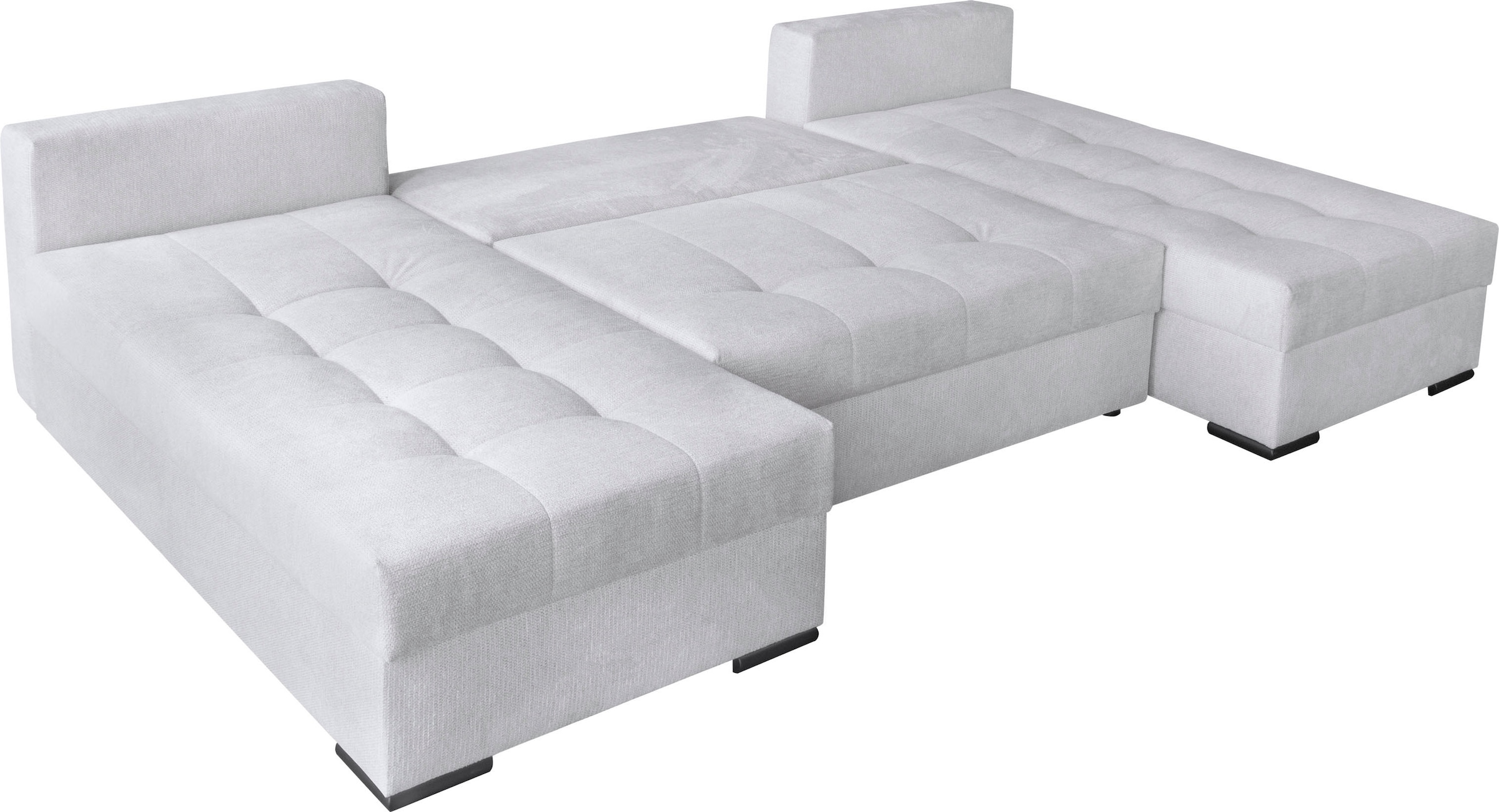 OTTO home Wohnlandschaft »Home System U-Form, von B: 269-352 cm wählbar, 6 Varianten zur Auswahl« Bettfunktion, Bettkasten & Zierkissen, Federkern