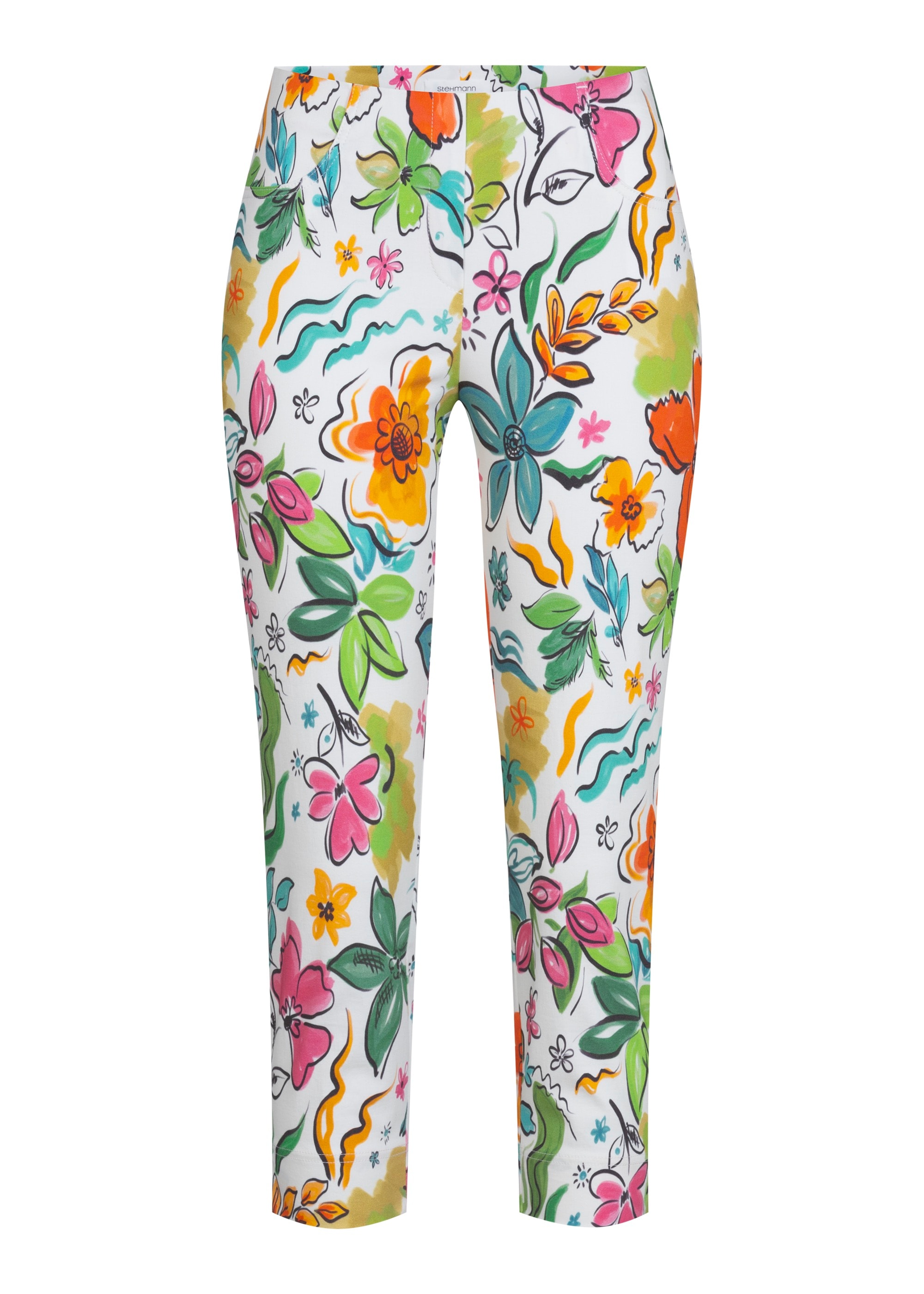 Stehmann 3/4-Hose, mit floralem Muster