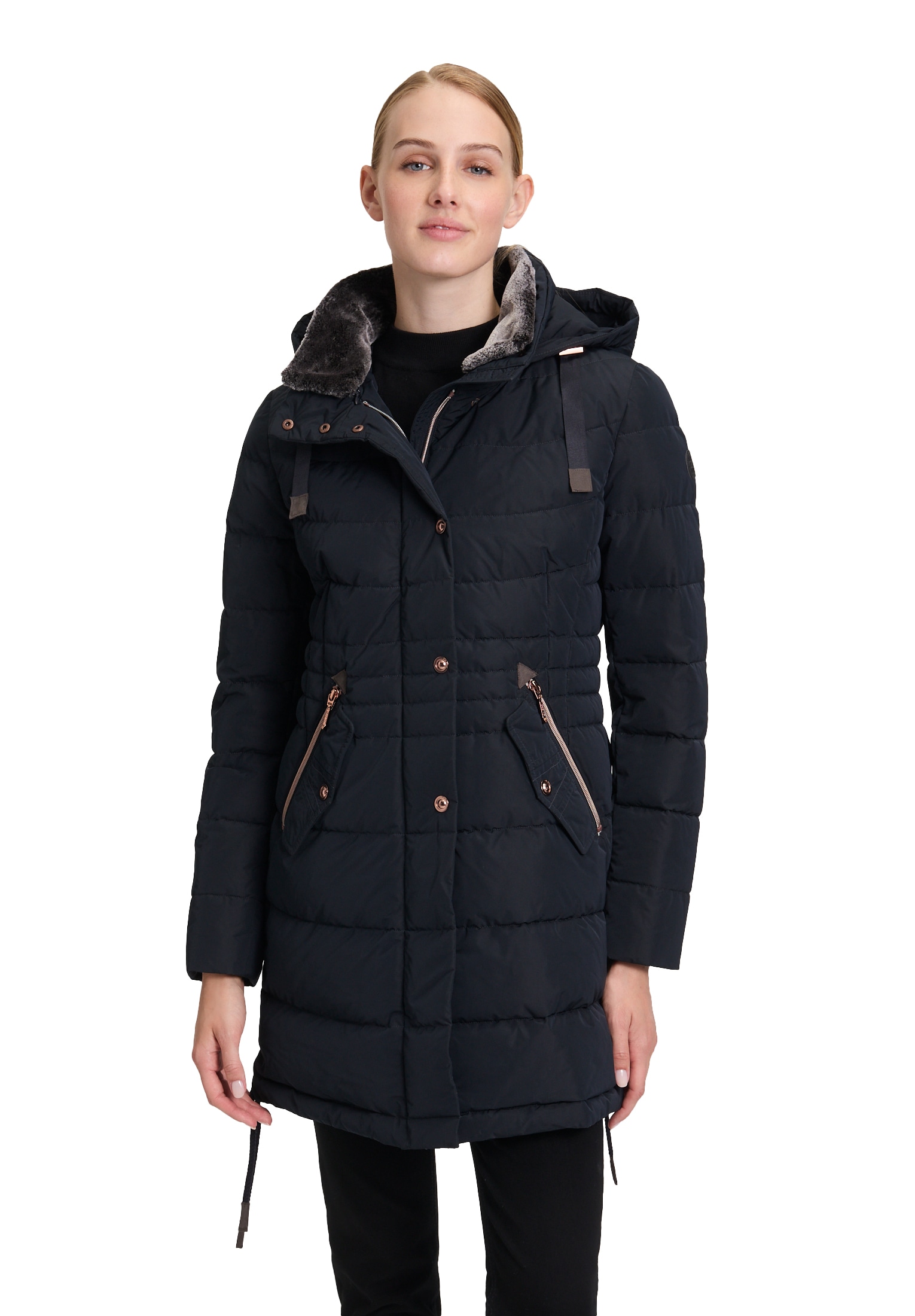 Gil Bret Steppjacke "Gil Bret Damen Steppmantel mit Kunstfellkragen", mit K günstig online kaufen