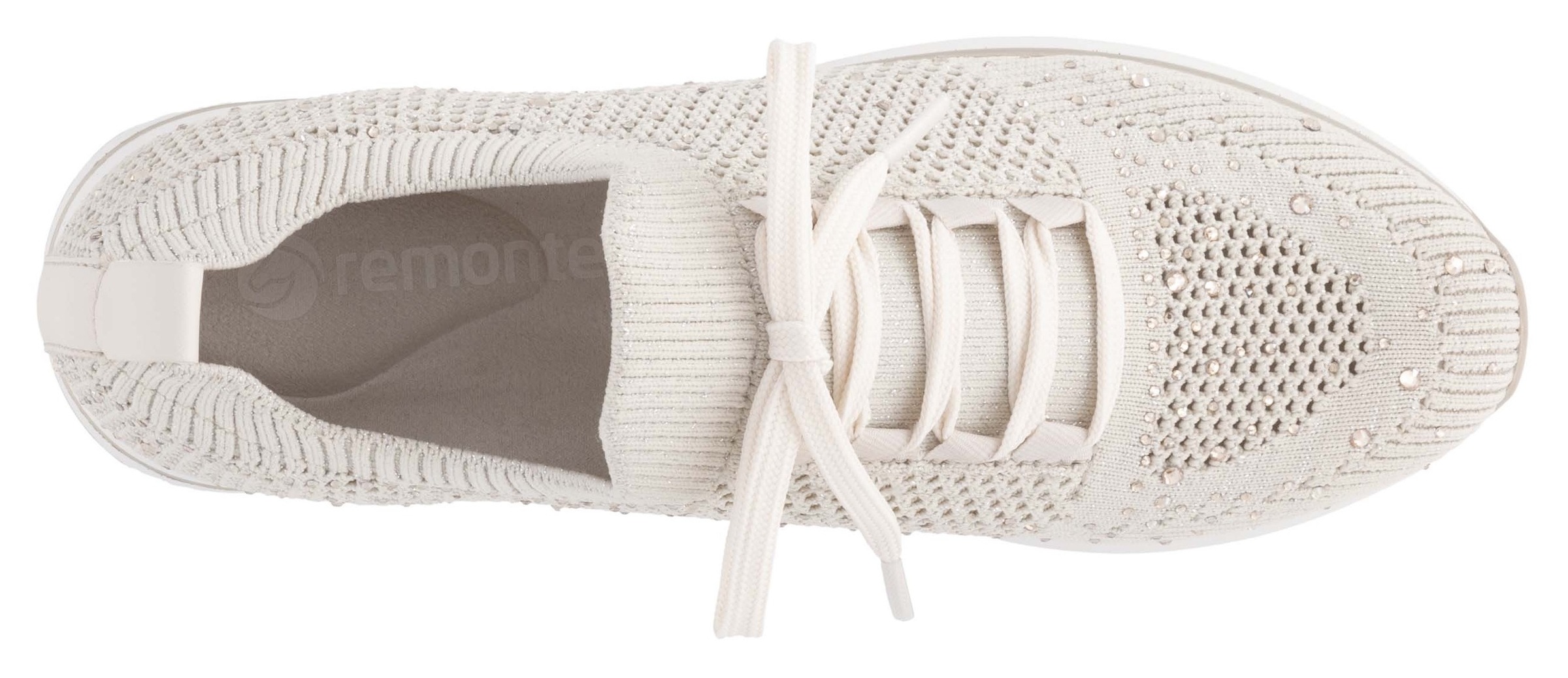 Remonte Slip-On Sneaker, Freizeitschuh, Halbschuh, Slipper mit kleinen Strass-Steinchen