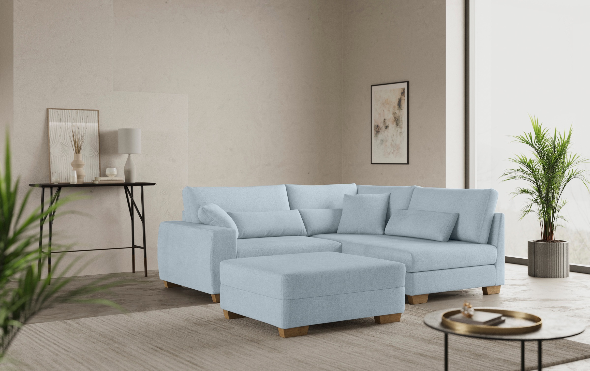 Mr. Couch Hocker "Helena", Mit DuraSpring-Taschenfederkern, bis 140 kg bela günstig online kaufen