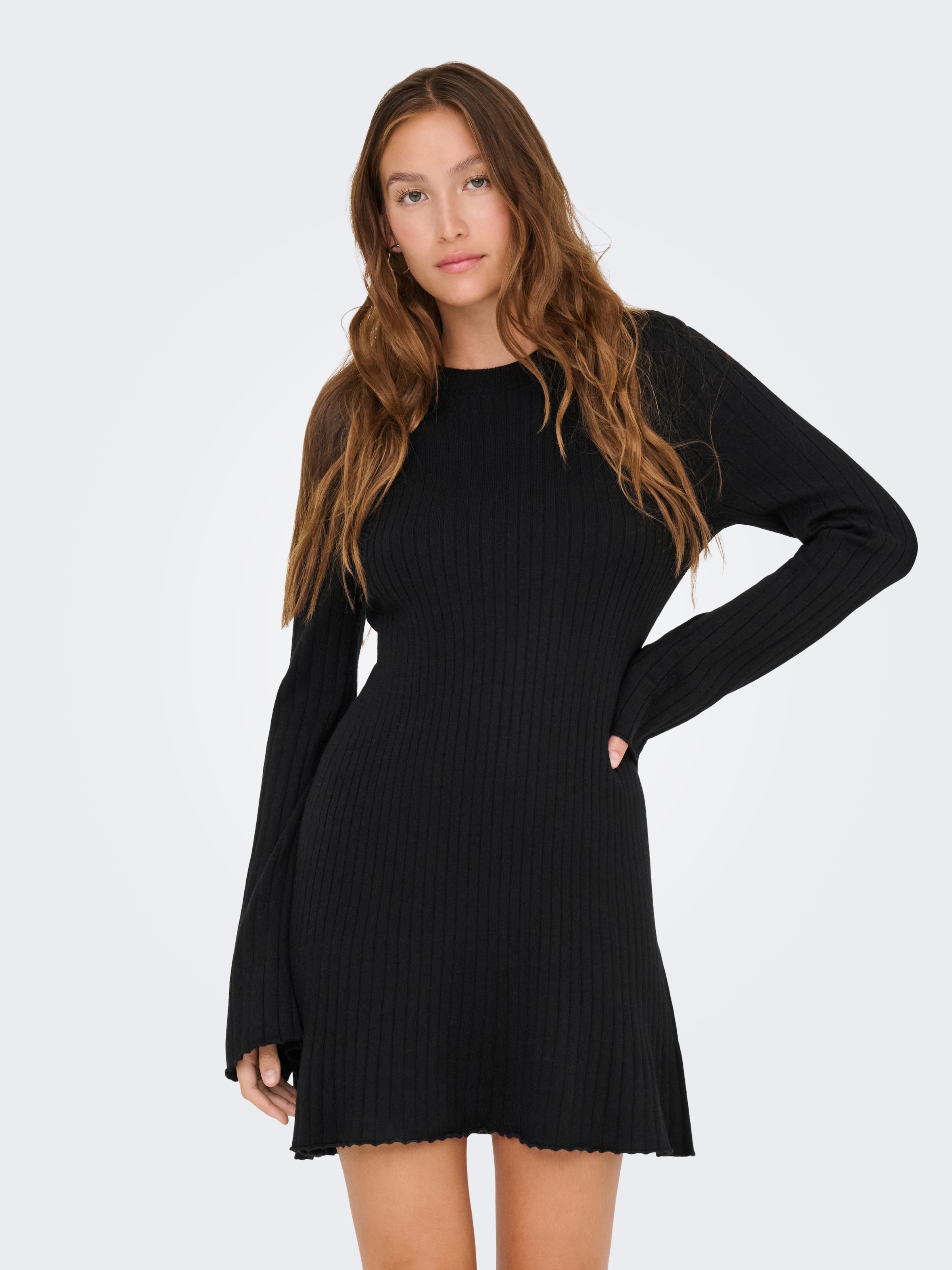 ONLY Minikleid "ONLMICHELLA LS O-NECK DRESS KNT", Sommerkleid günstig online kaufen