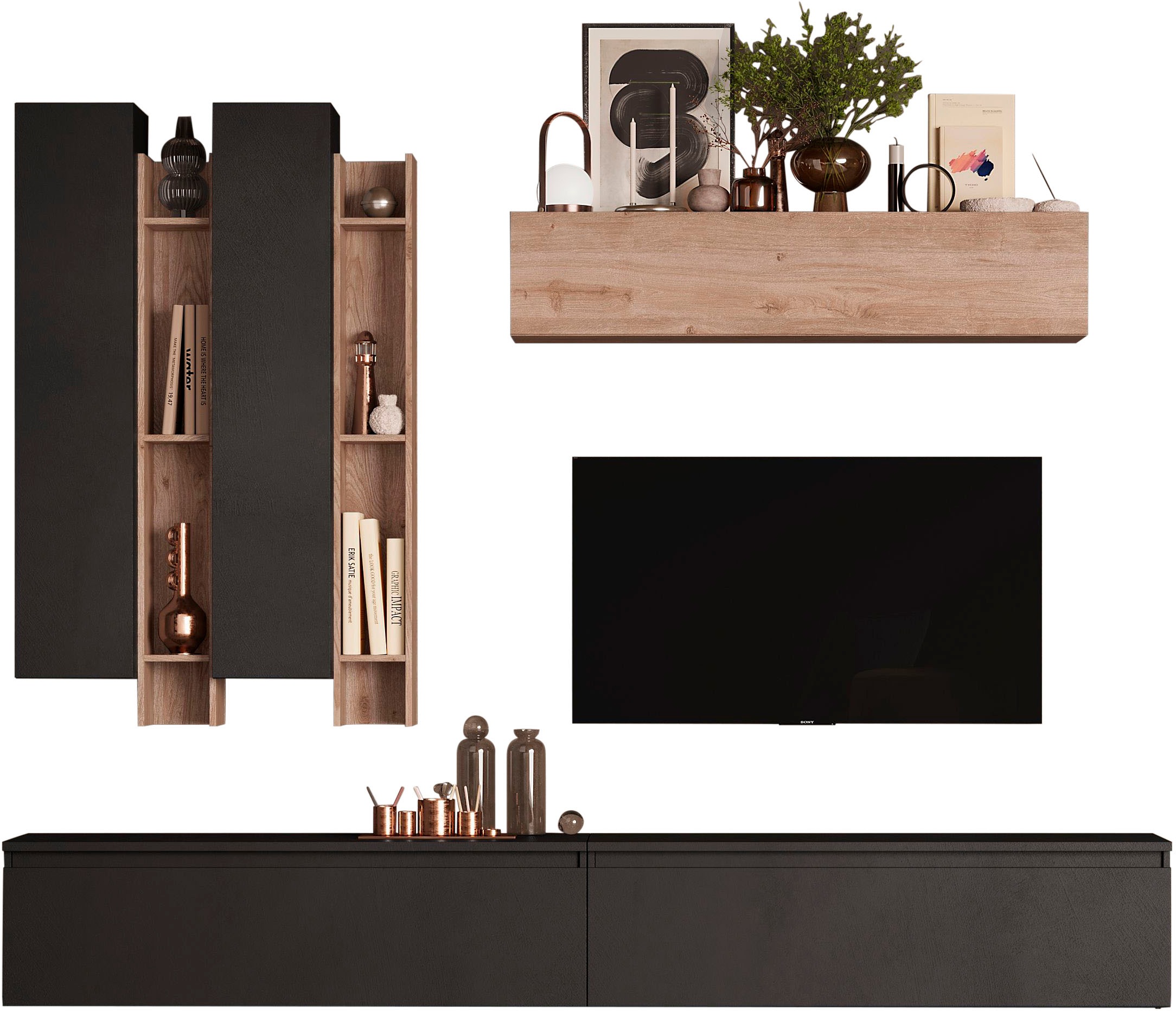 Home affaire Wohnwand "Infinity, 7tlg. Breite 276 cm, Höhe variabel, Schran günstig online kaufen