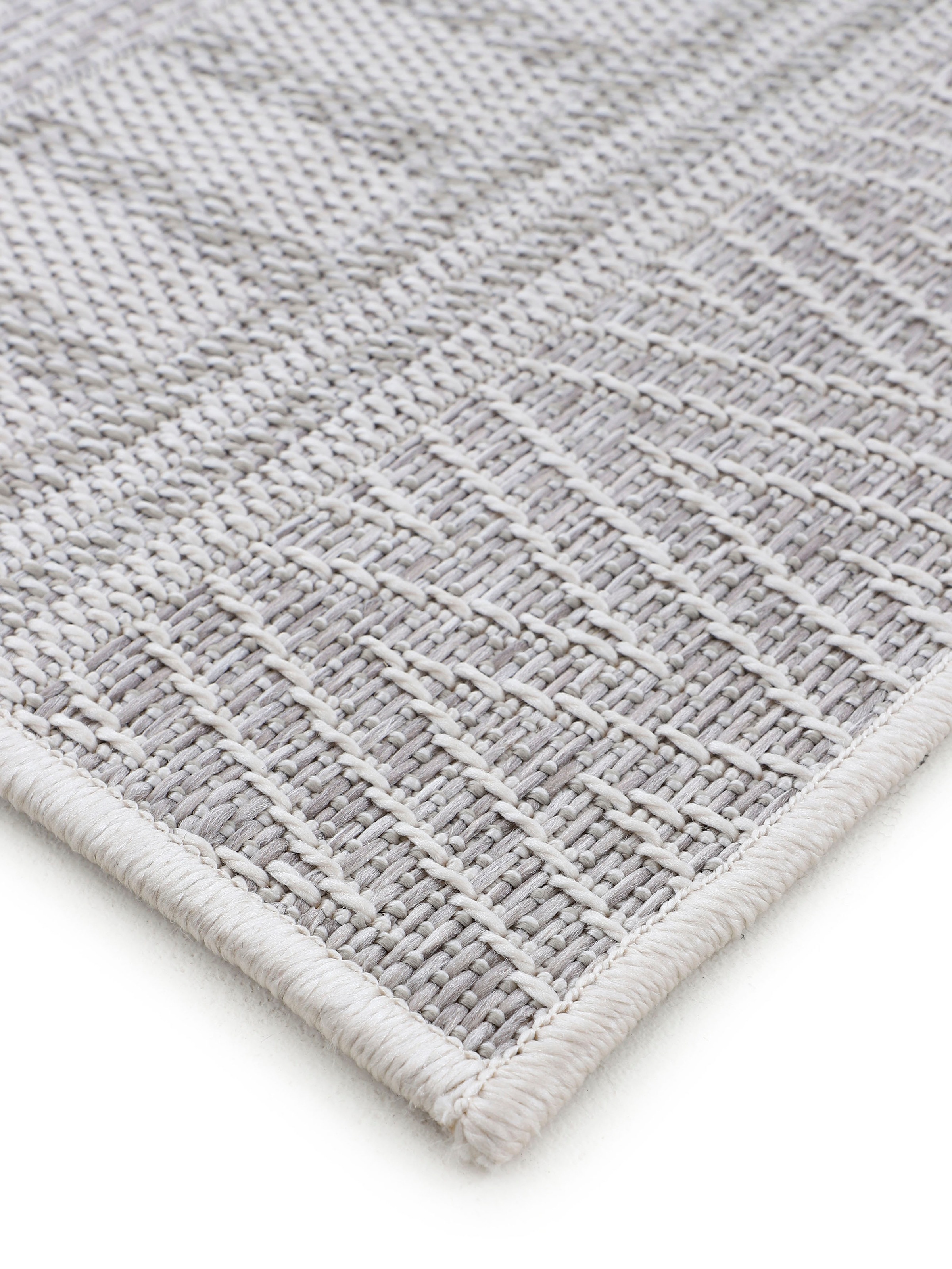 carpetfine Teppich »Boho 100«, rund, 4 mm Höhe, robustes Flachgewebe, Sisal Optik, UV-beständig, Außenbereich
