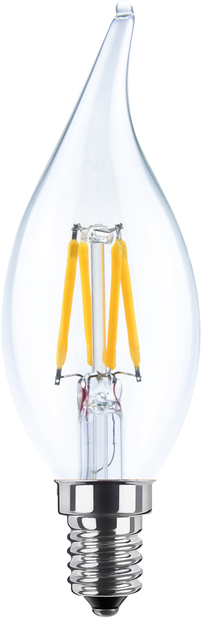 SEGULA LED-Leuchtmittel »Vintage Line«, E14, 1 St., Warmweiß, dimmbar, Kerze Windstoß klar, E14