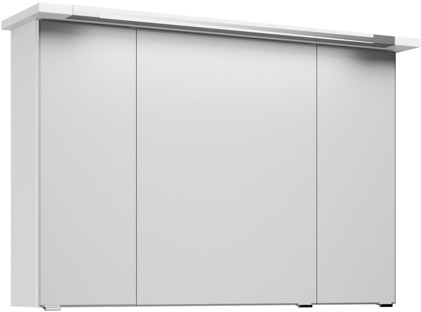 Saphir Badmöbel-Set »Trentino 2-tlg Mineralmarmor-Waschtisch, Spiegelschrank mit LED-Profil«, (3 St.), Badmöbel-Set 110cm breit, inkl. Türdämpfer, 3 Türen, 2 Auszügen