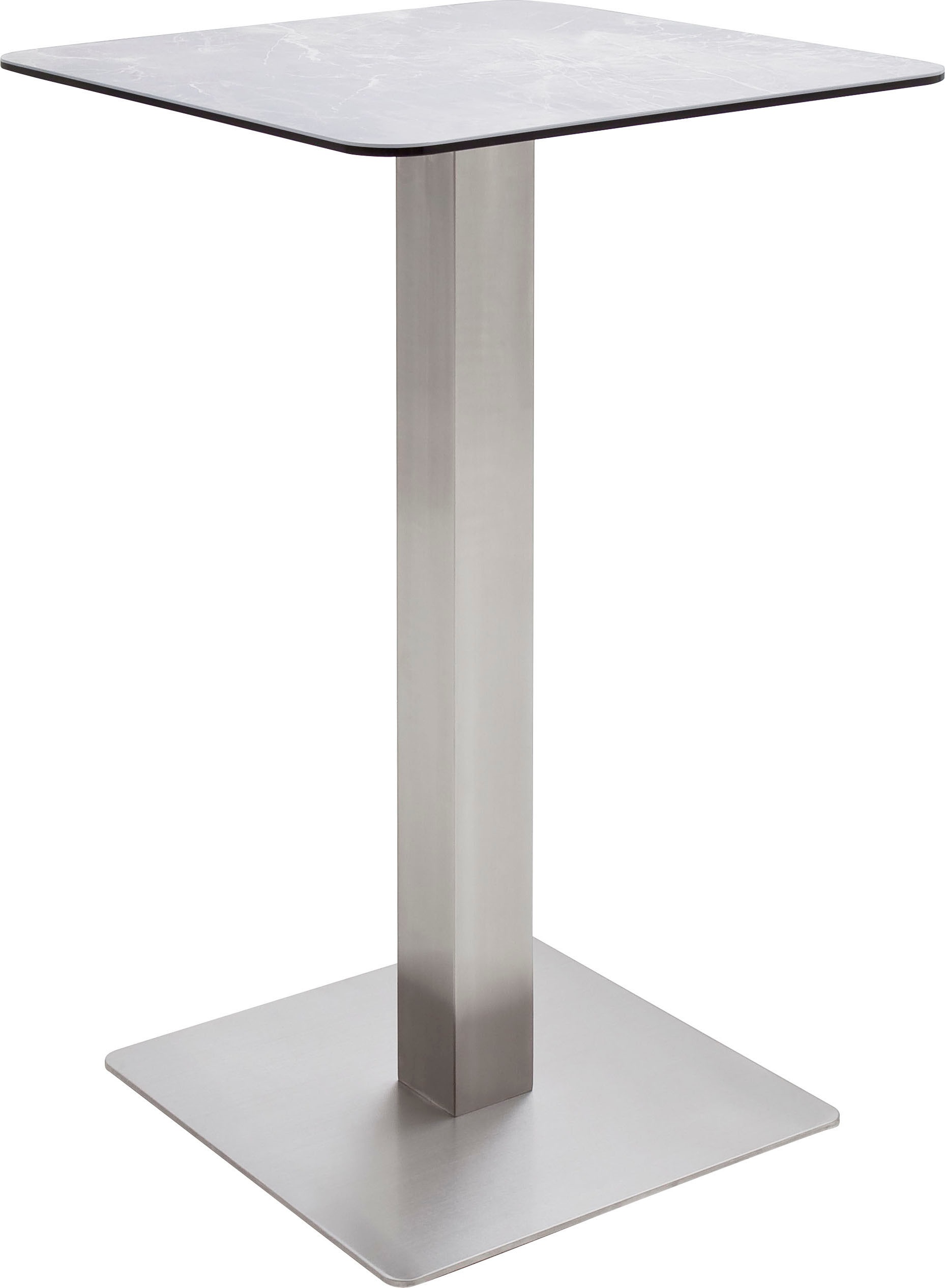 MCA furniture Bartisch »Zarina«, Bartisch mit Glaskeramik Tischplatte mit Edelstahl Gestell