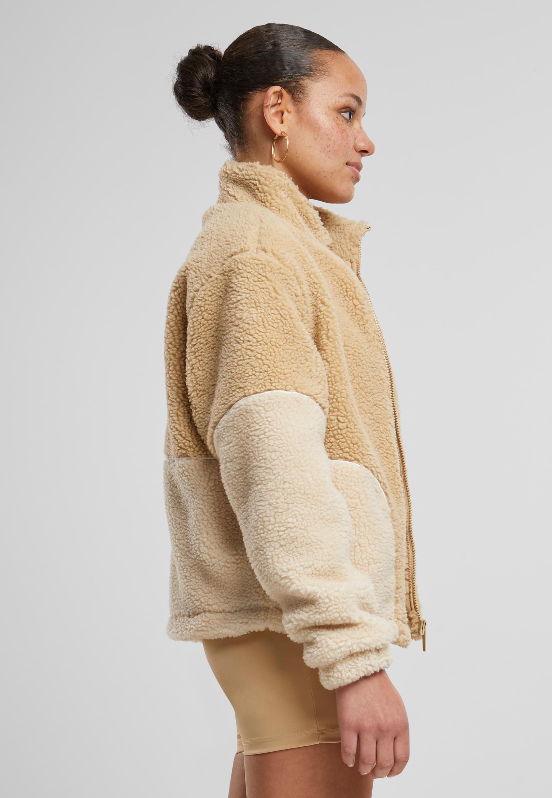 Karl Kani Trainingsjacke »Karl Kani Karl Kani Sport Patch Teddy Block Trackjacket«, (1 St.), ohne Kapuze