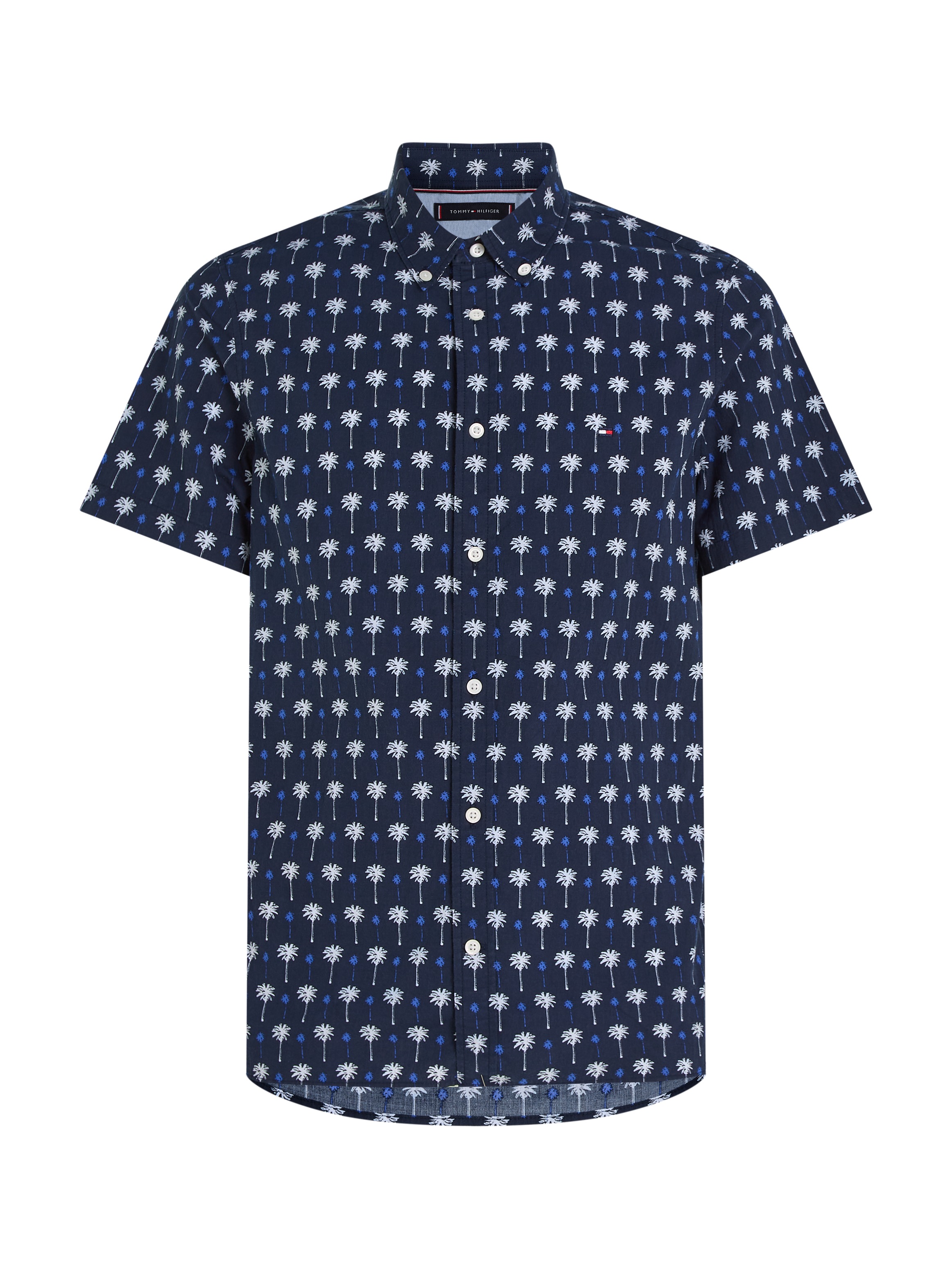 Tommy Hilfiger Kurzarmhemd »MINI PALM PRINT SF SHIRT«, mit zweifarbigen Print