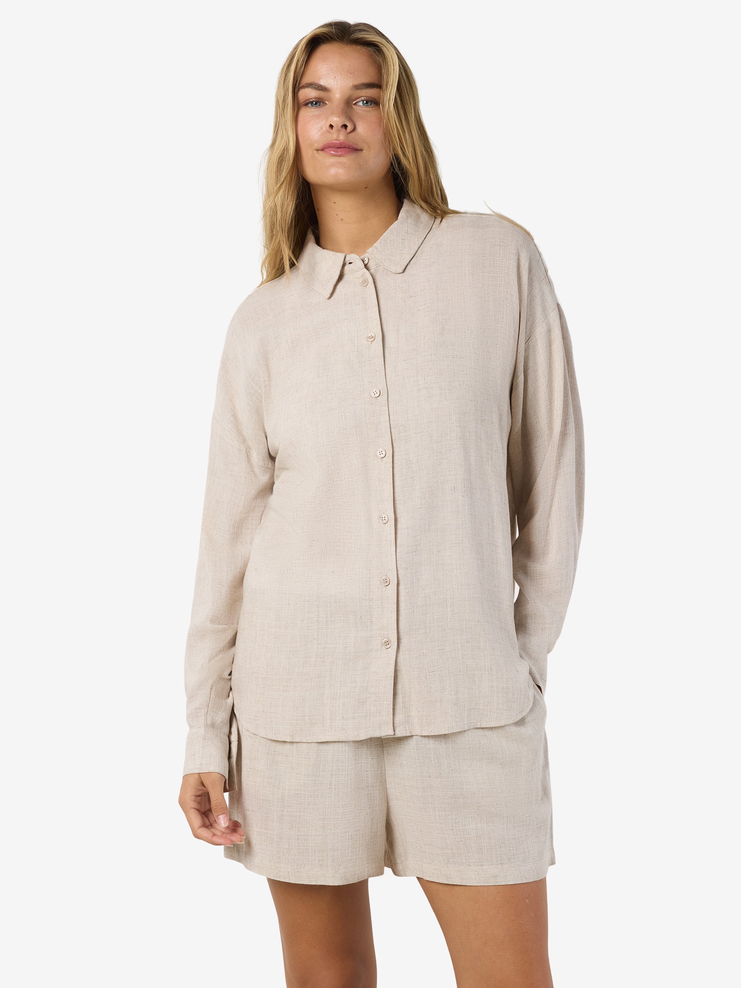 Noisy may Langarmbluse "NMLEILANI L/S LOOSE SHIRT WVN NOOS" günstig online kaufen