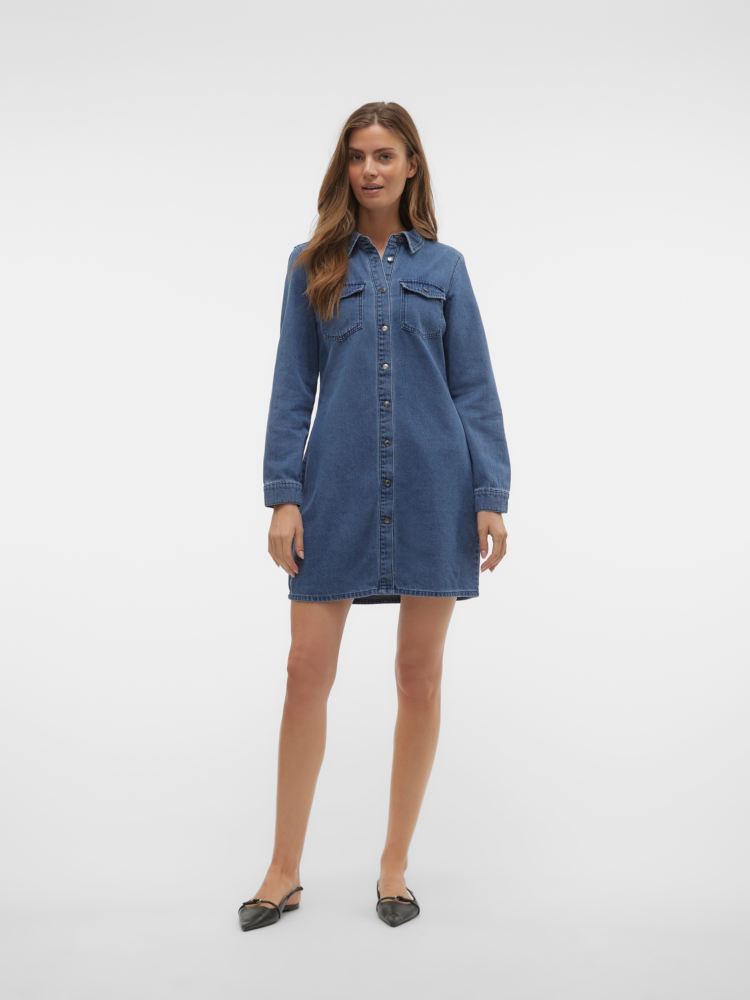 Vero Moda Jeanskleid »VMJENNIE LS SHORT DENIM DRESS GA NOOS«