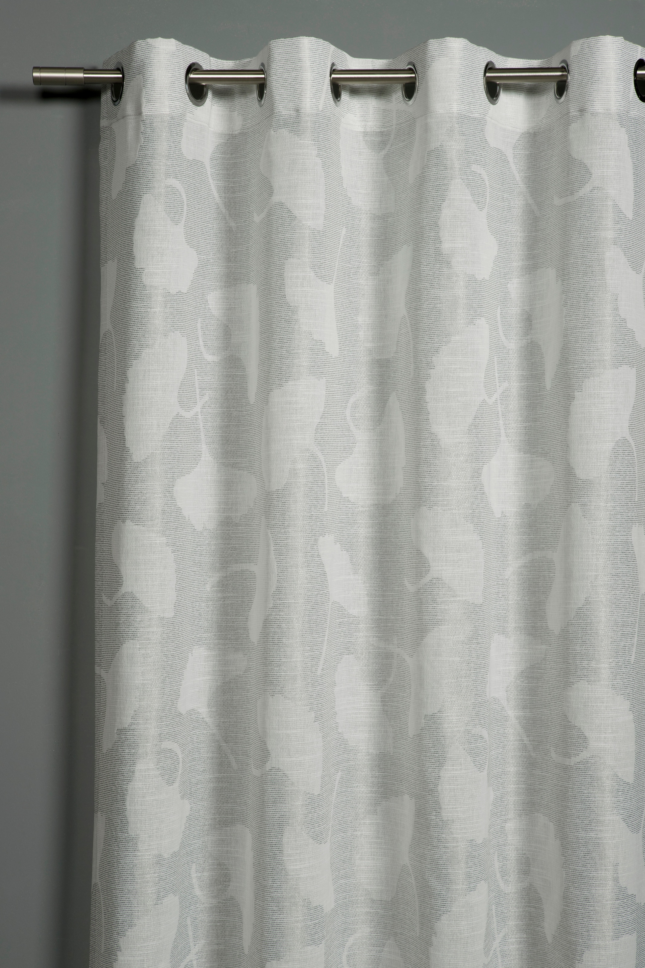 Gardine »Schal in Jacquard-Webart Gingko-Blatt«, (1 St.), mit Ösen