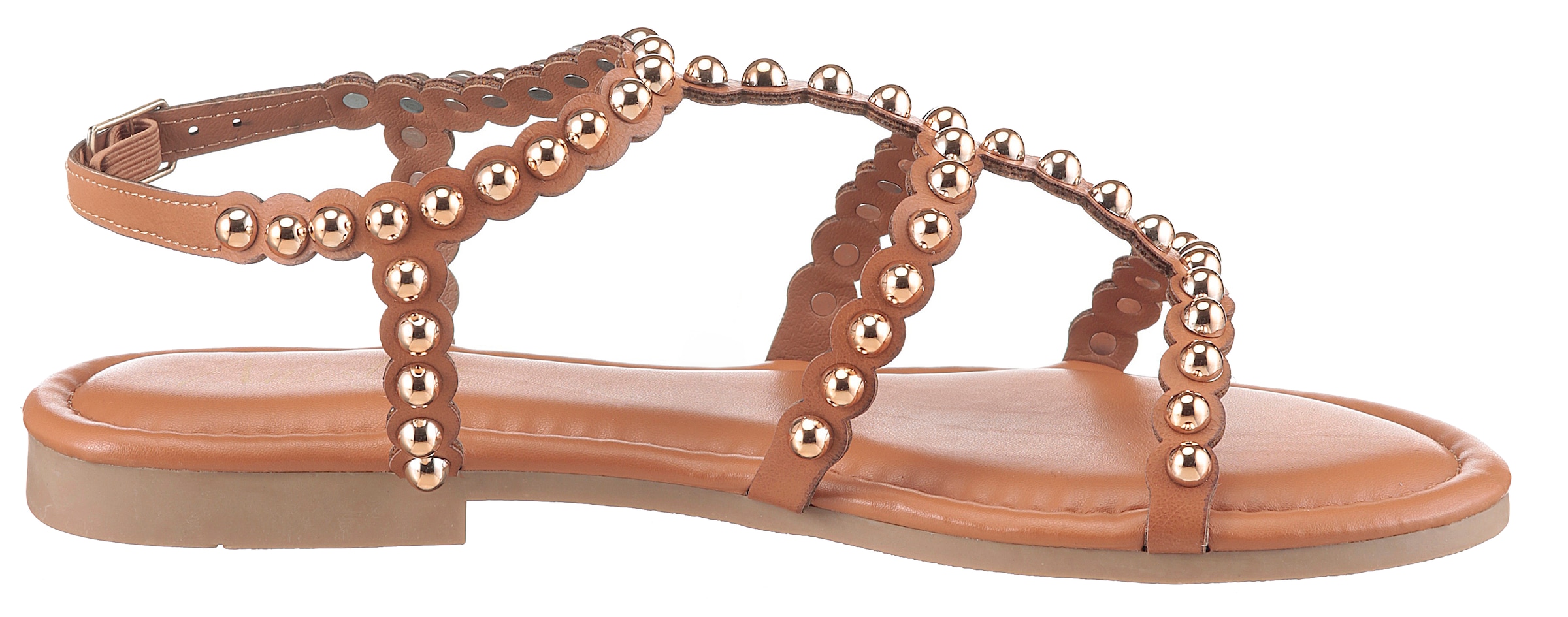 Aniston SHOES Riemchensandale, Sommerschuh, Sandale, Blockabsatz, Zierperlen - NEUE KOLLEKTION